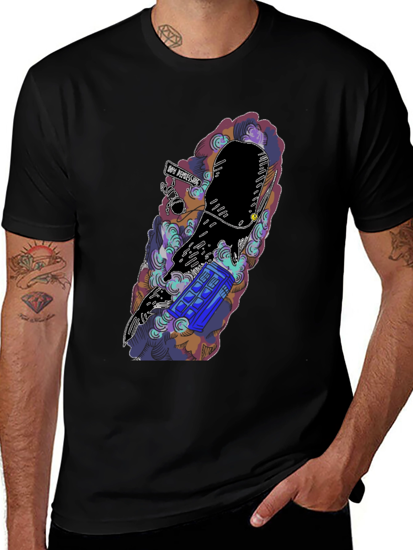 Doctor Who TARDIS Graphic Black T-Shirt