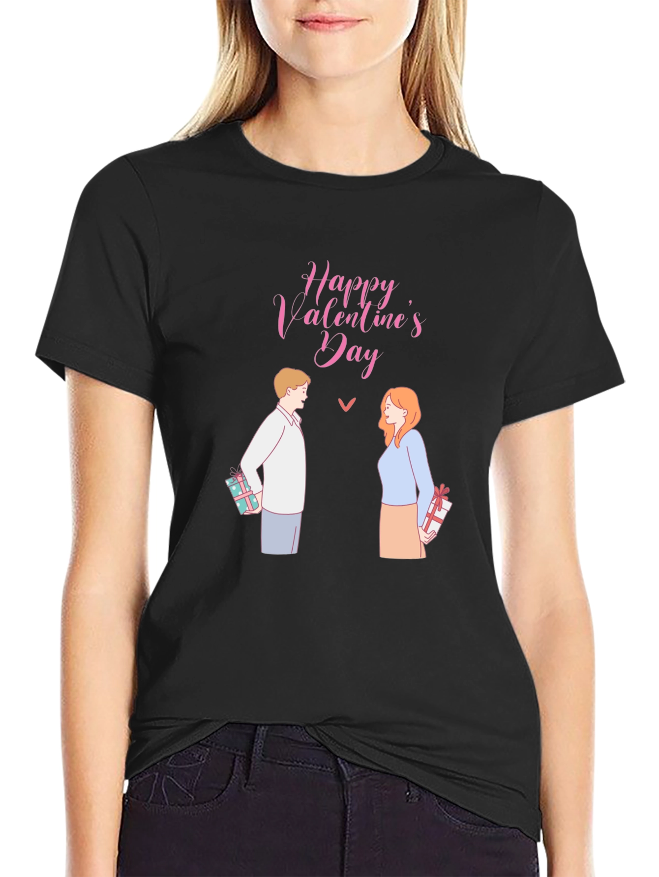 Happy Valentines Day T-Shirt - Couple with Gifts