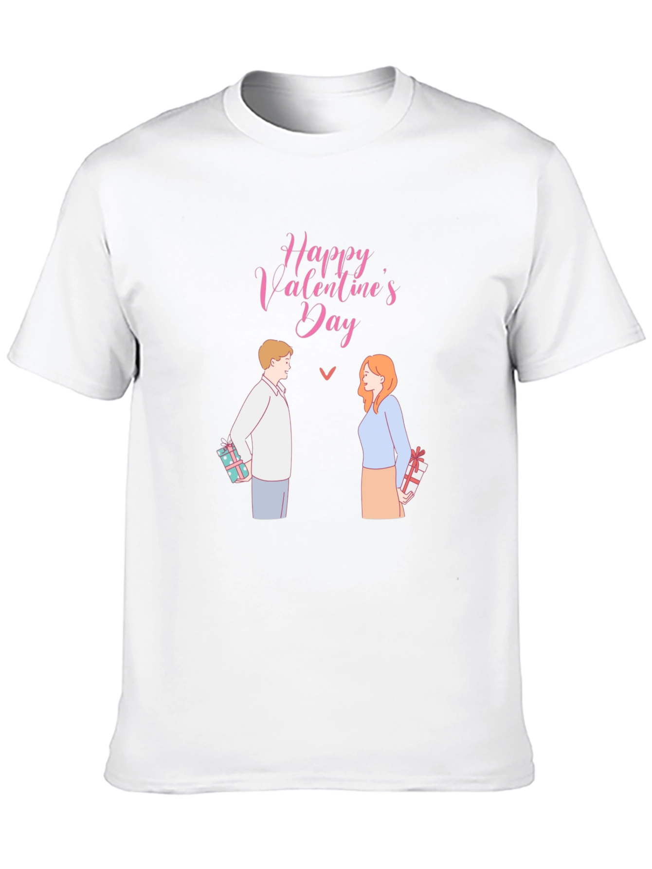 Happy Valentines Day T-Shirt - Couple with Gifts