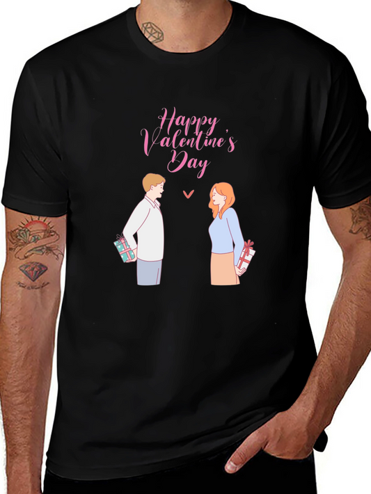Happy Valentines Day T-Shirt - Couple with Gifts