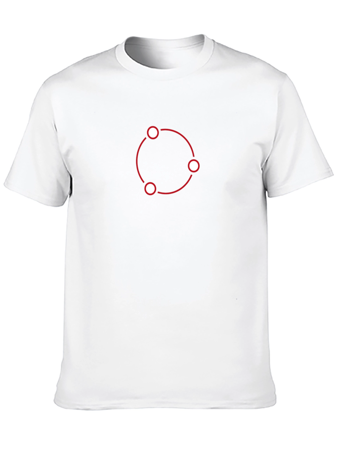Minimalist Circle Pattern Black T-Shirt
