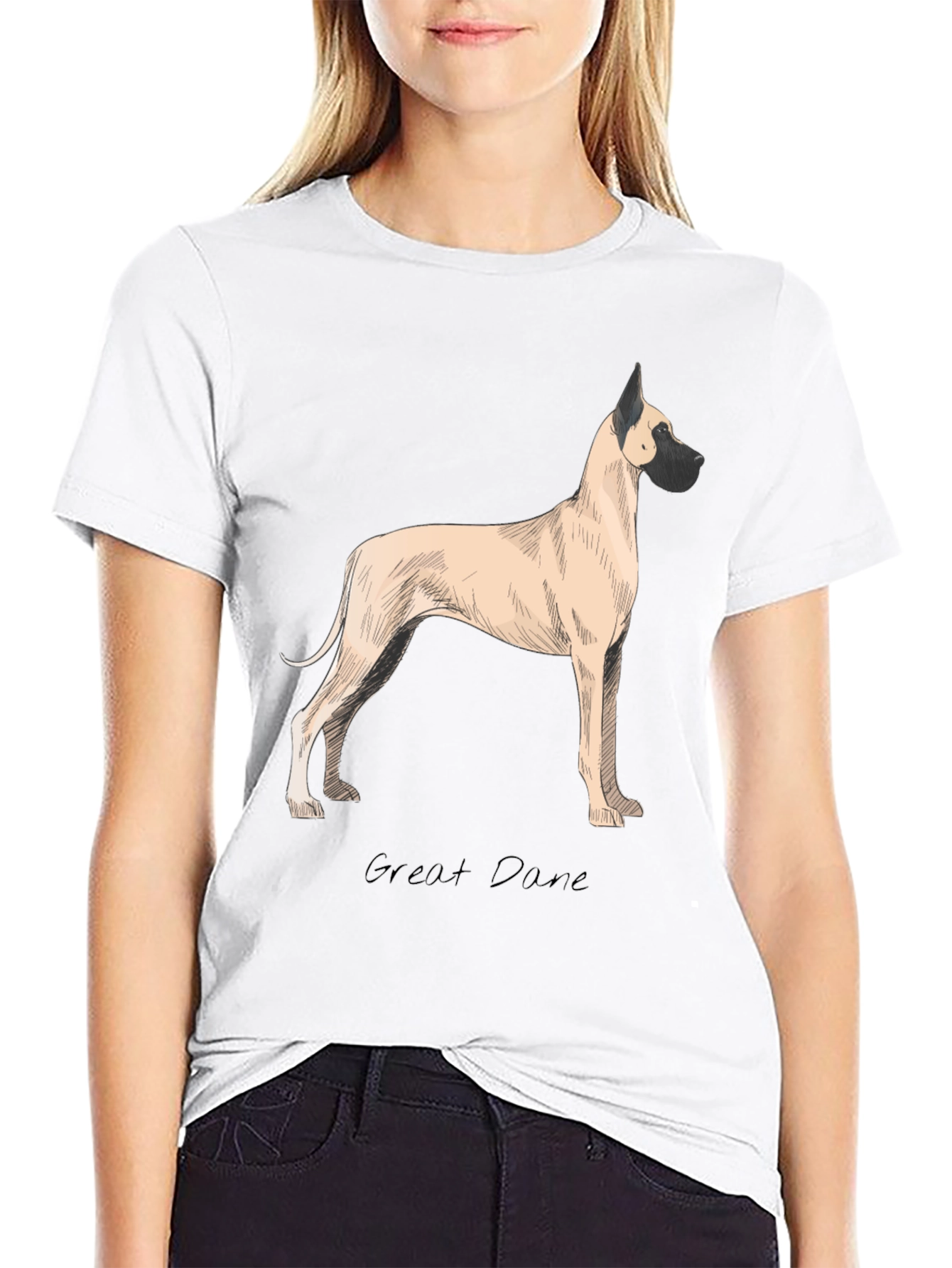 Great Dane Dog T-Shirt - Classic Black Tee