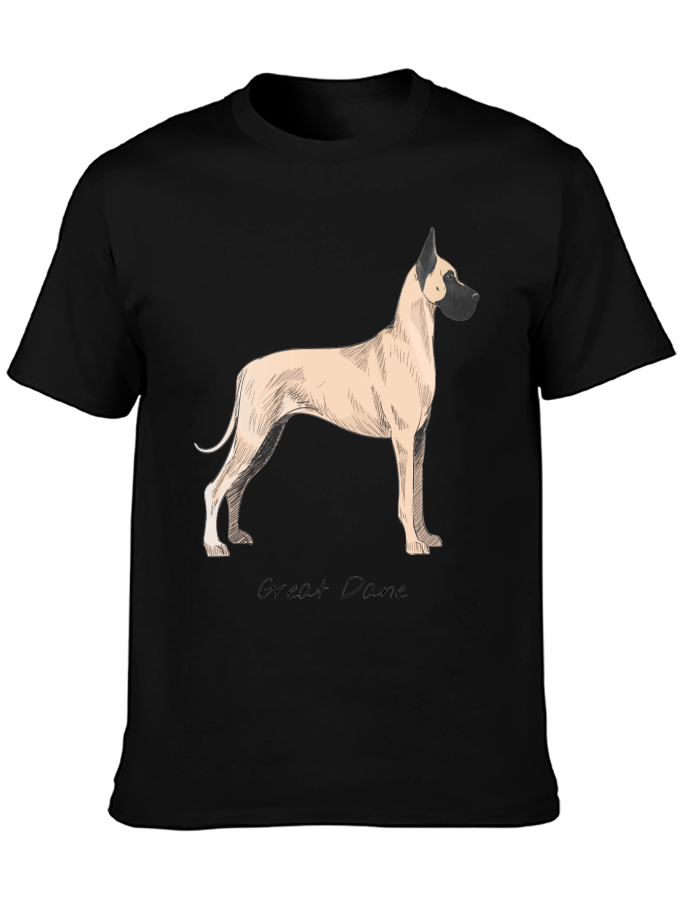 Great Dane Dog T-Shirt - Classic Black Tee