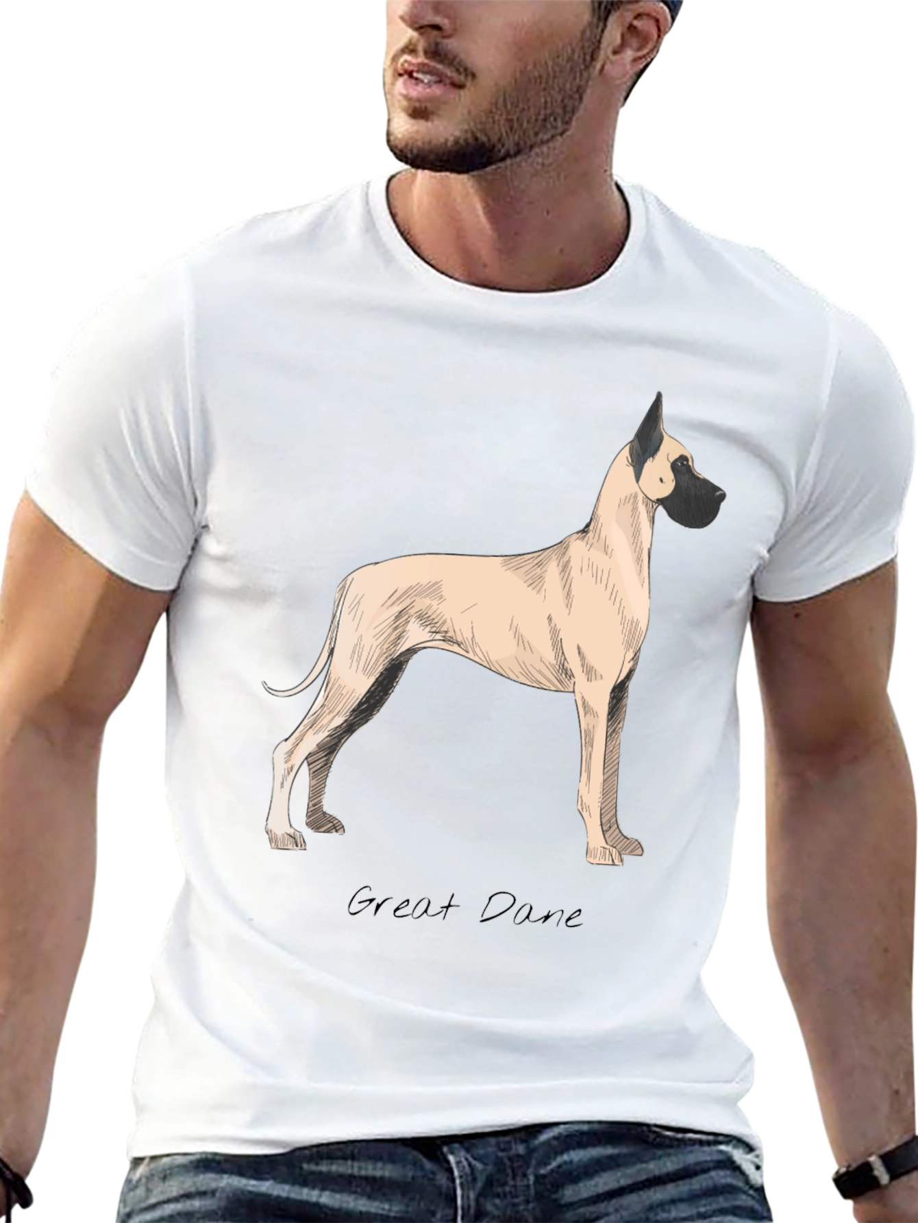Great Dane Dog T-Shirt - Classic Black Tee
