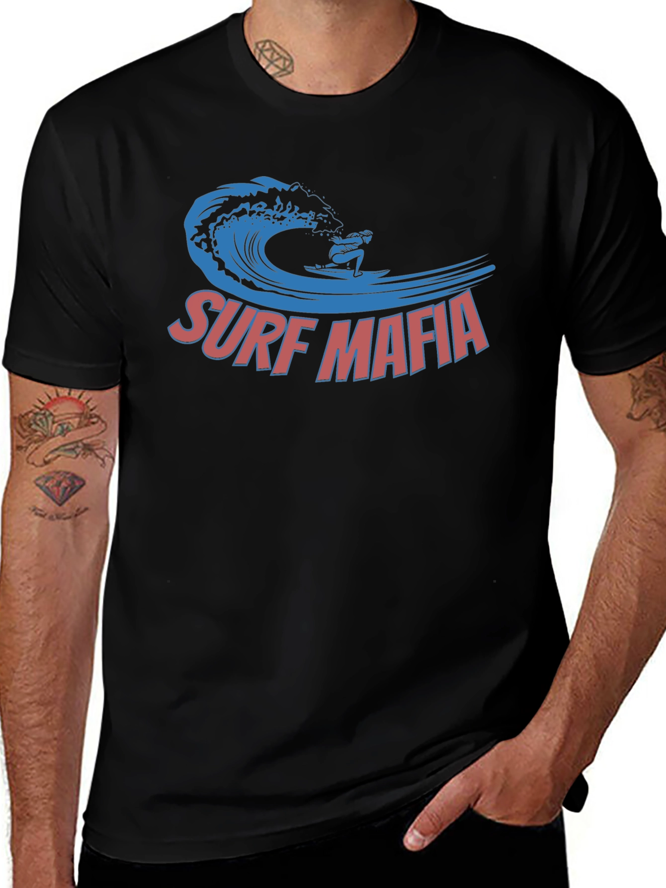 Surf Mafia Graphic Tee - Black