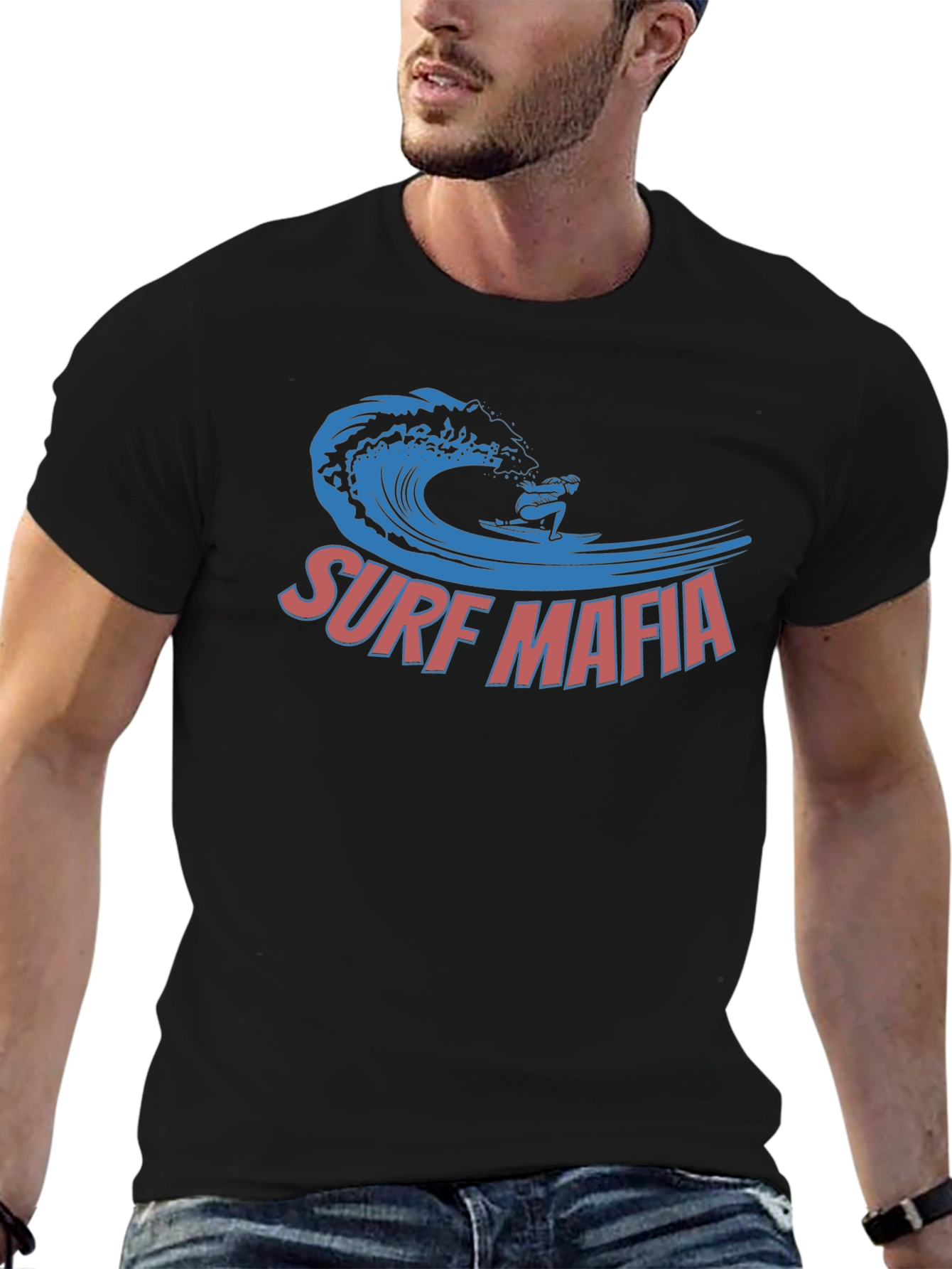 Surf Mafia Graphic Tee - Black