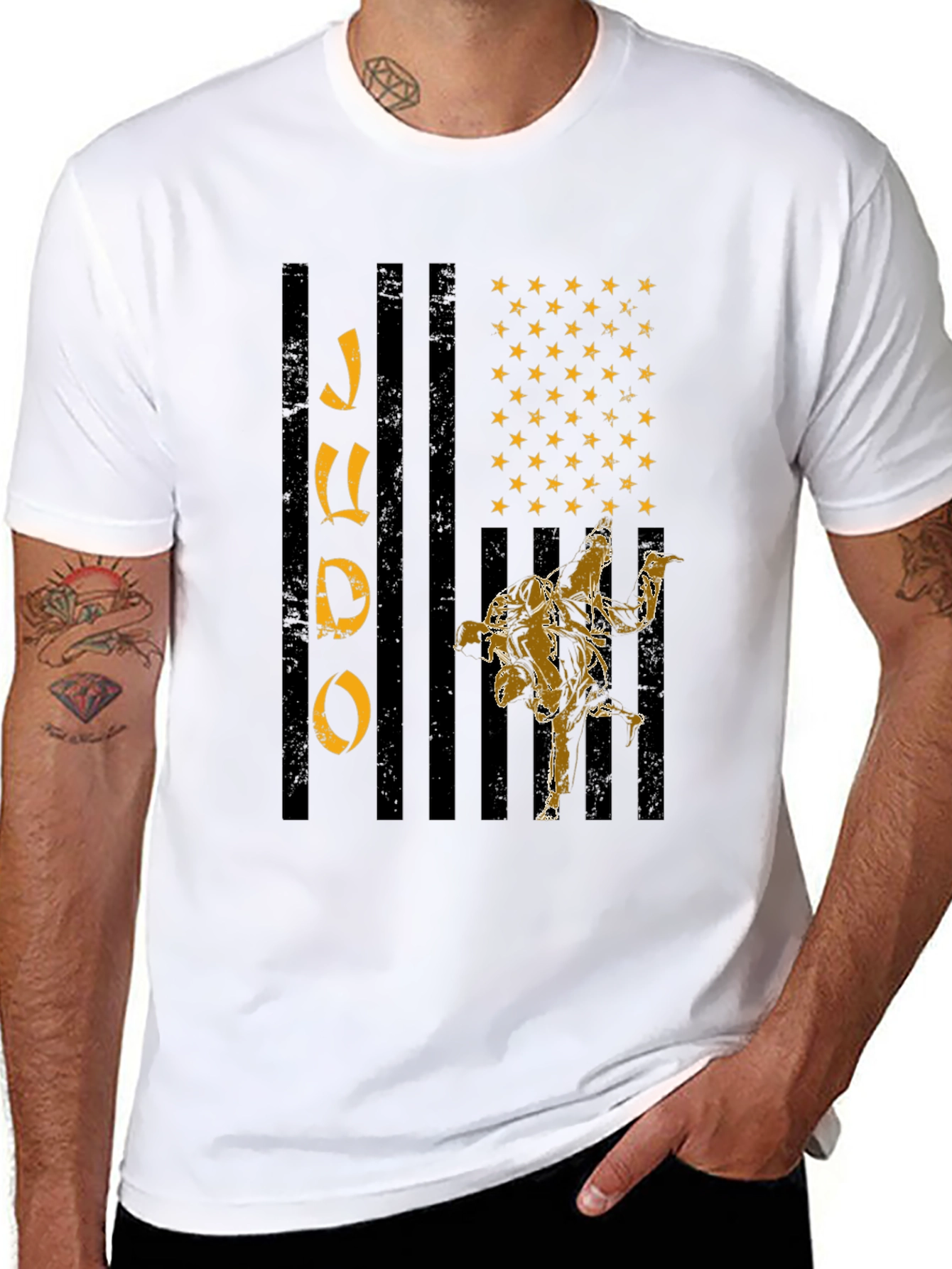 Judo USA Flag Graphic T-Shirt
