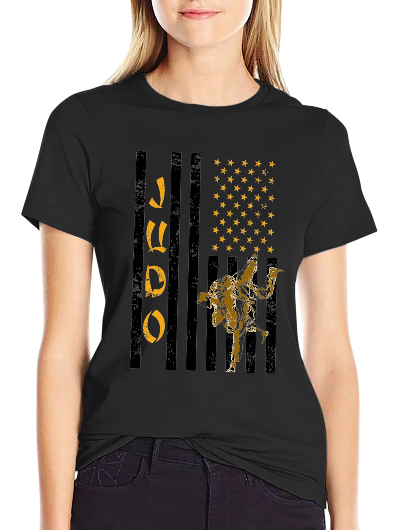 Judo USA Flag Graphic T-Shirt