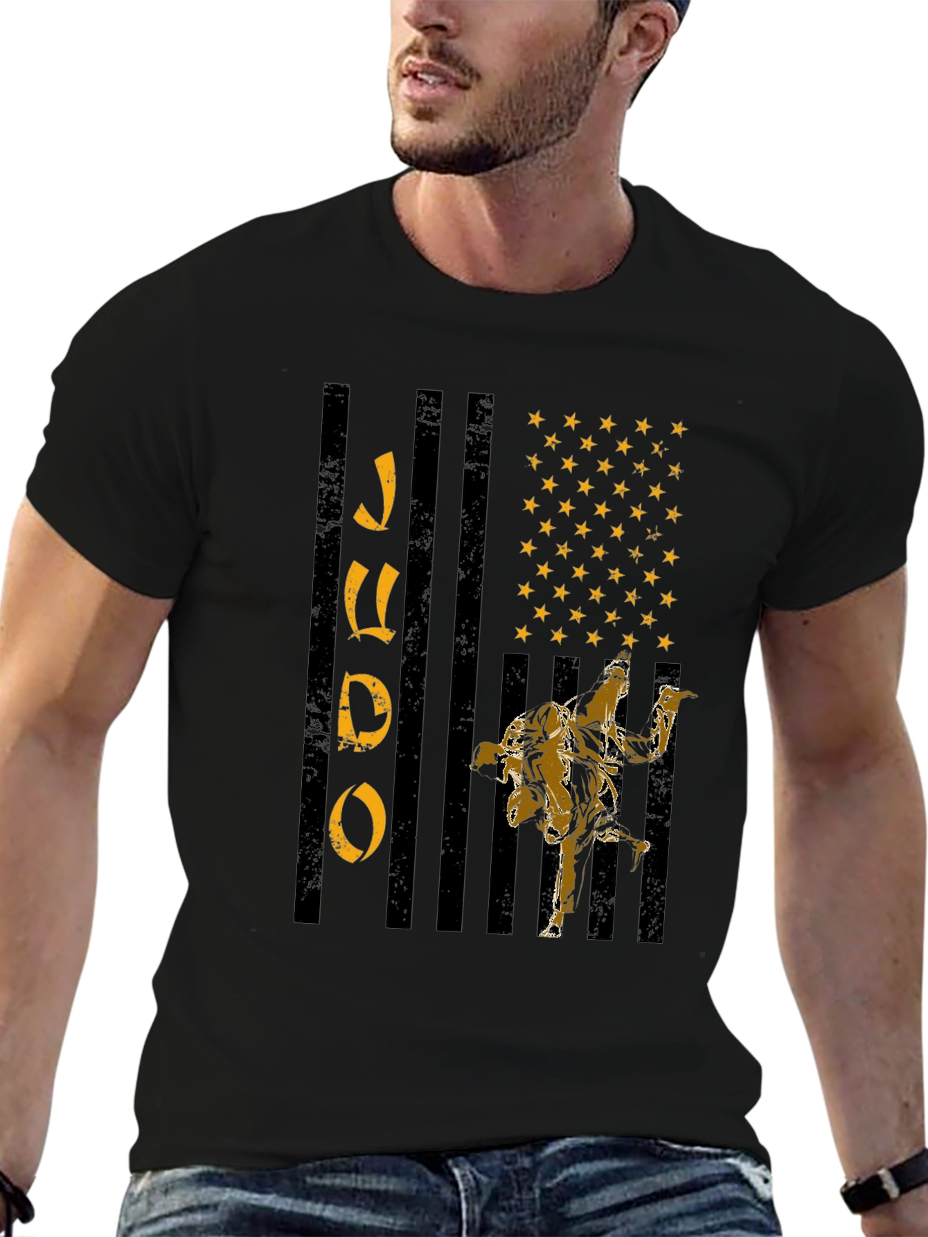 Judo USA Flag Graphic T-Shirt