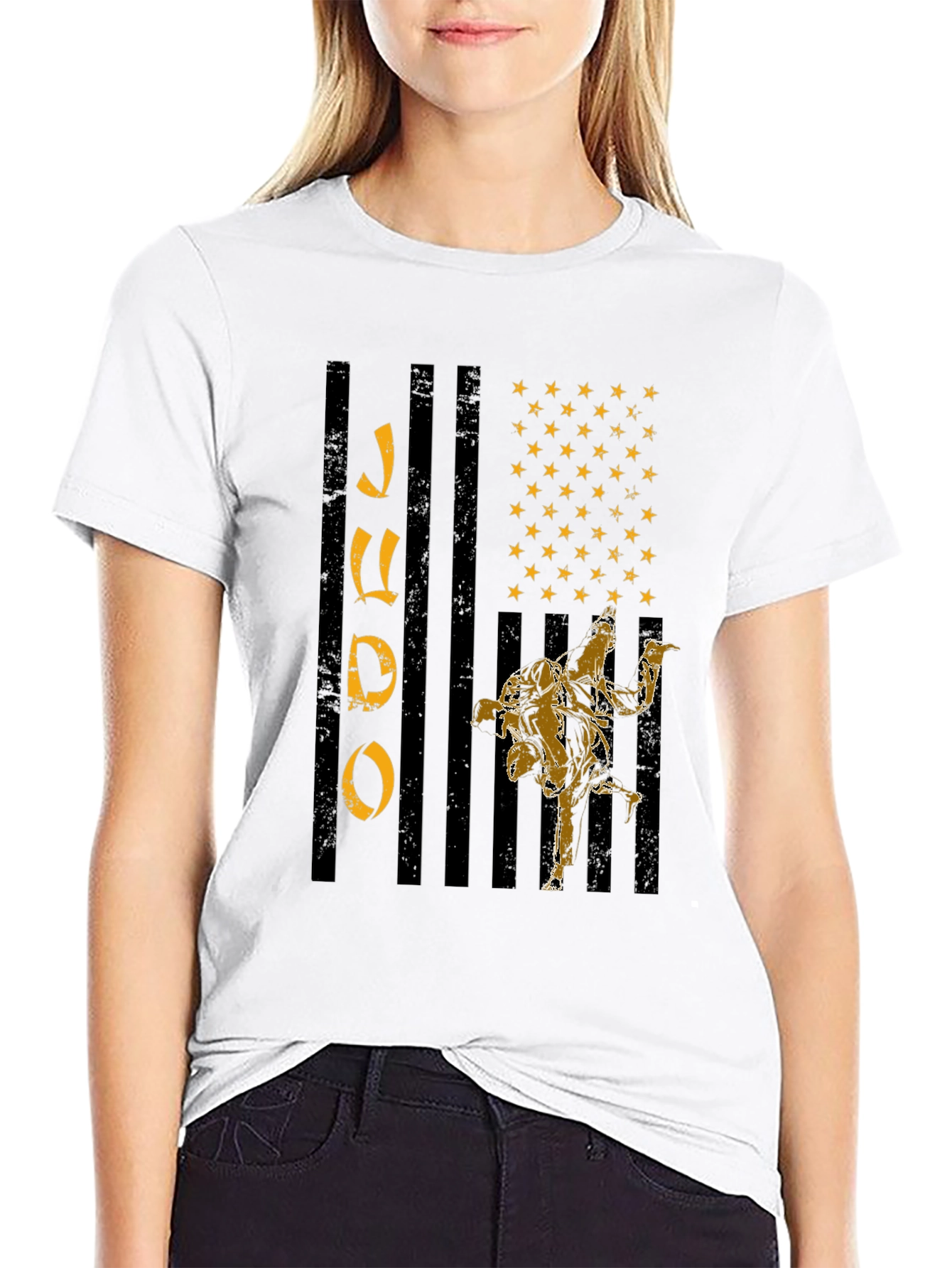 Judo USA Flag Graphic T-Shirt