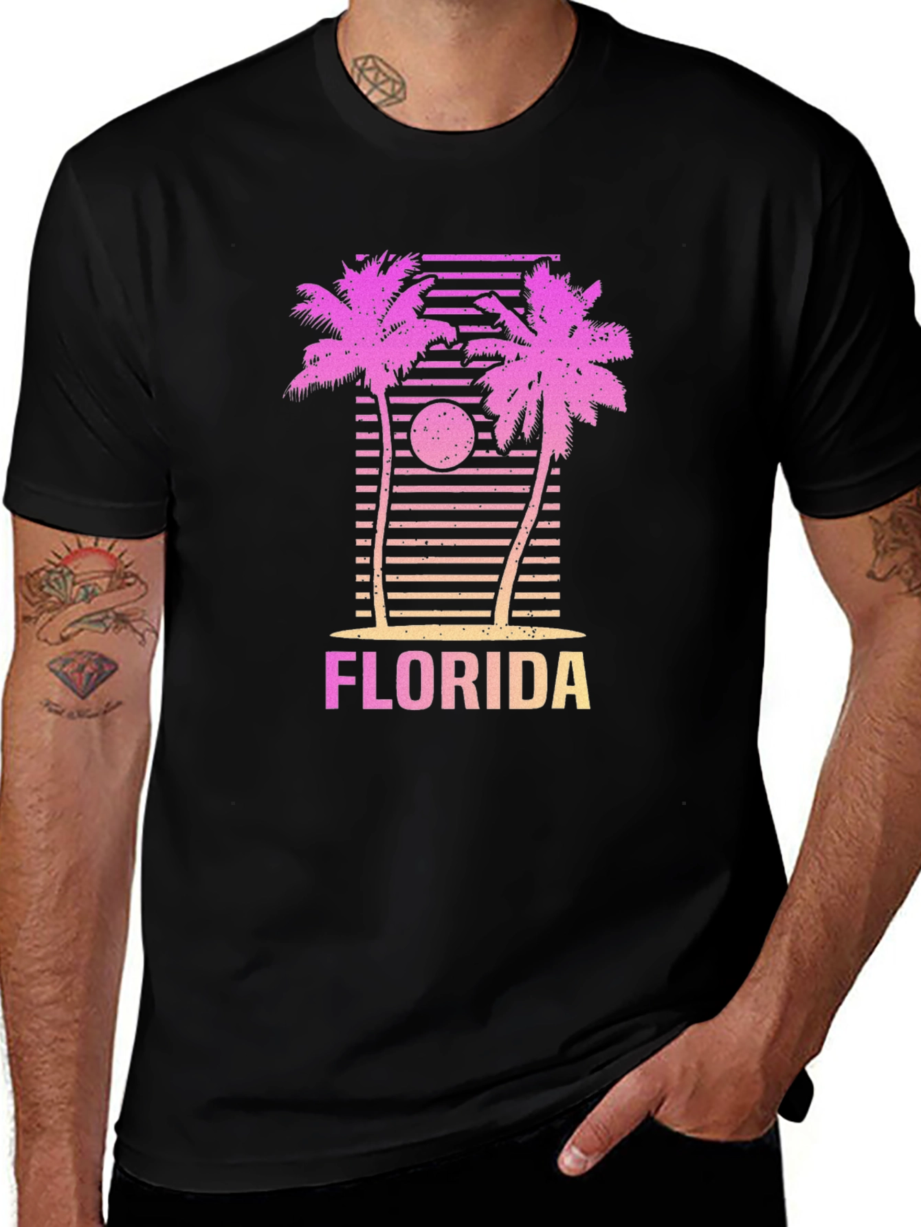 Florida Palm Sunset Graphic Tee