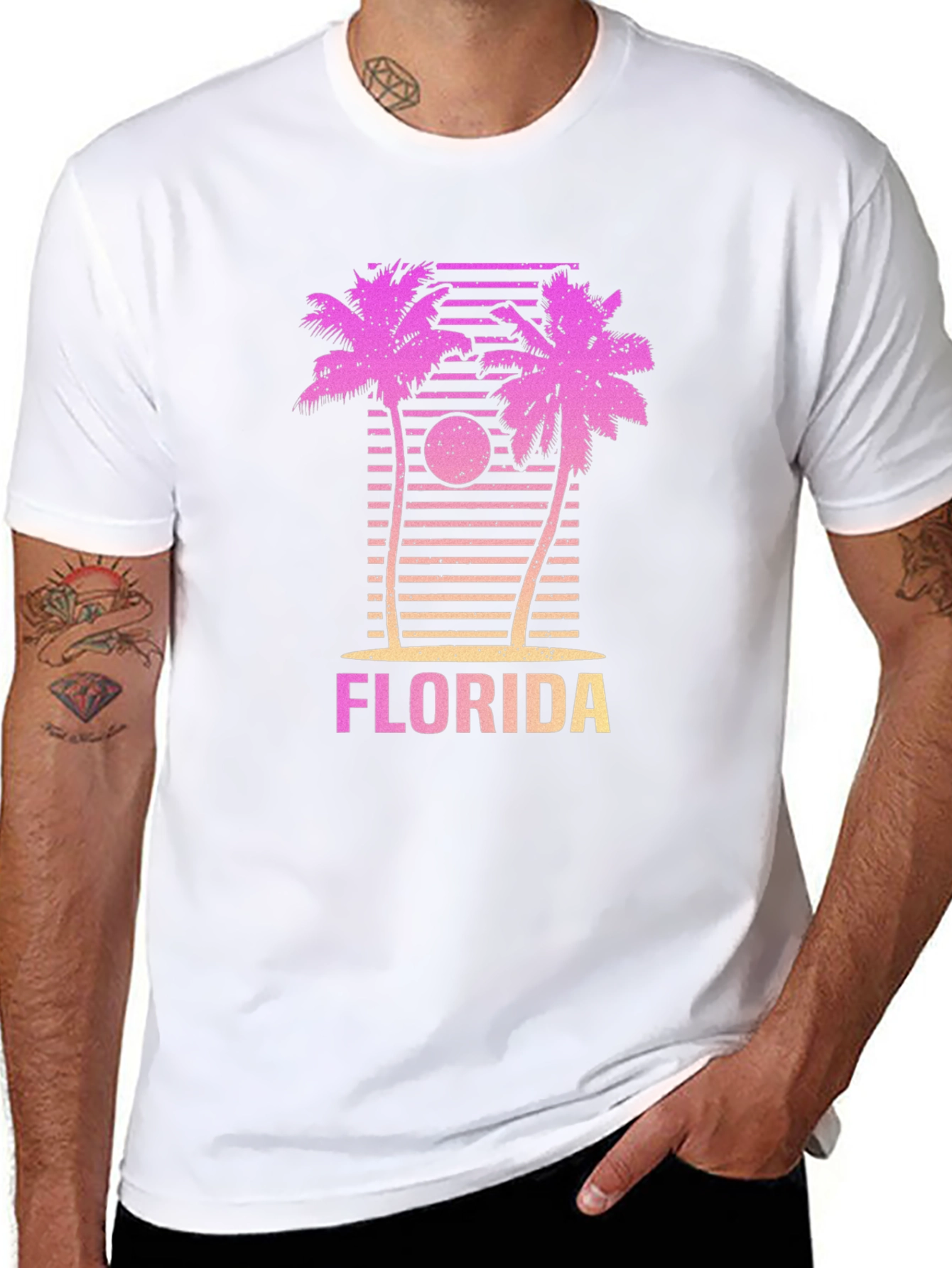 Florida Palm Sunset Graphic Tee