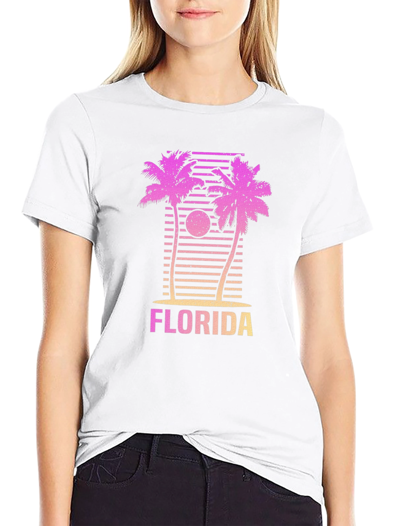 Florida Palm Sunset Graphic Tee