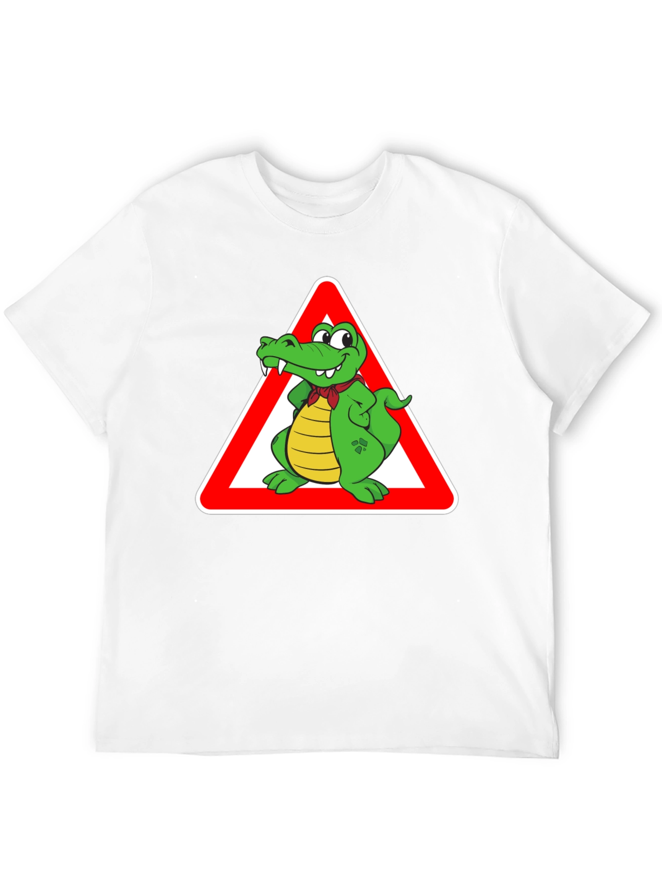 Cartoon Alligator Warning T-Shirt