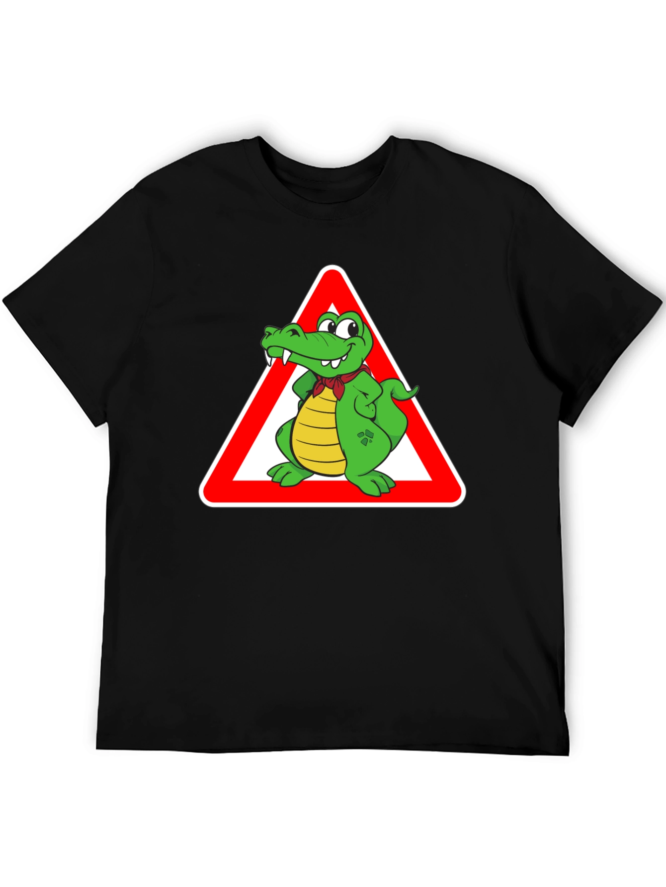 Cartoon Alligator Warning T-Shirt