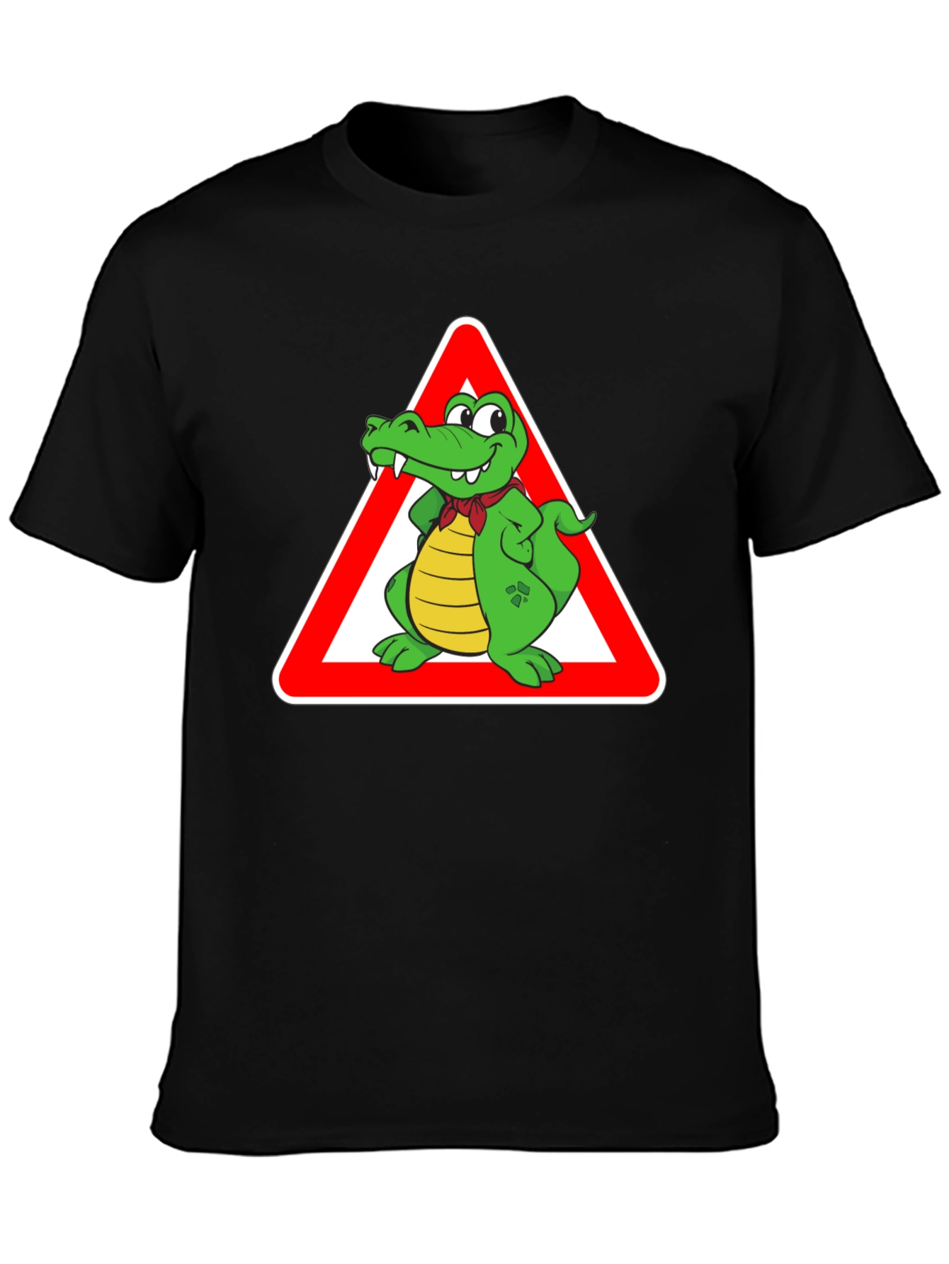 Cartoon Alligator Warning T-Shirt