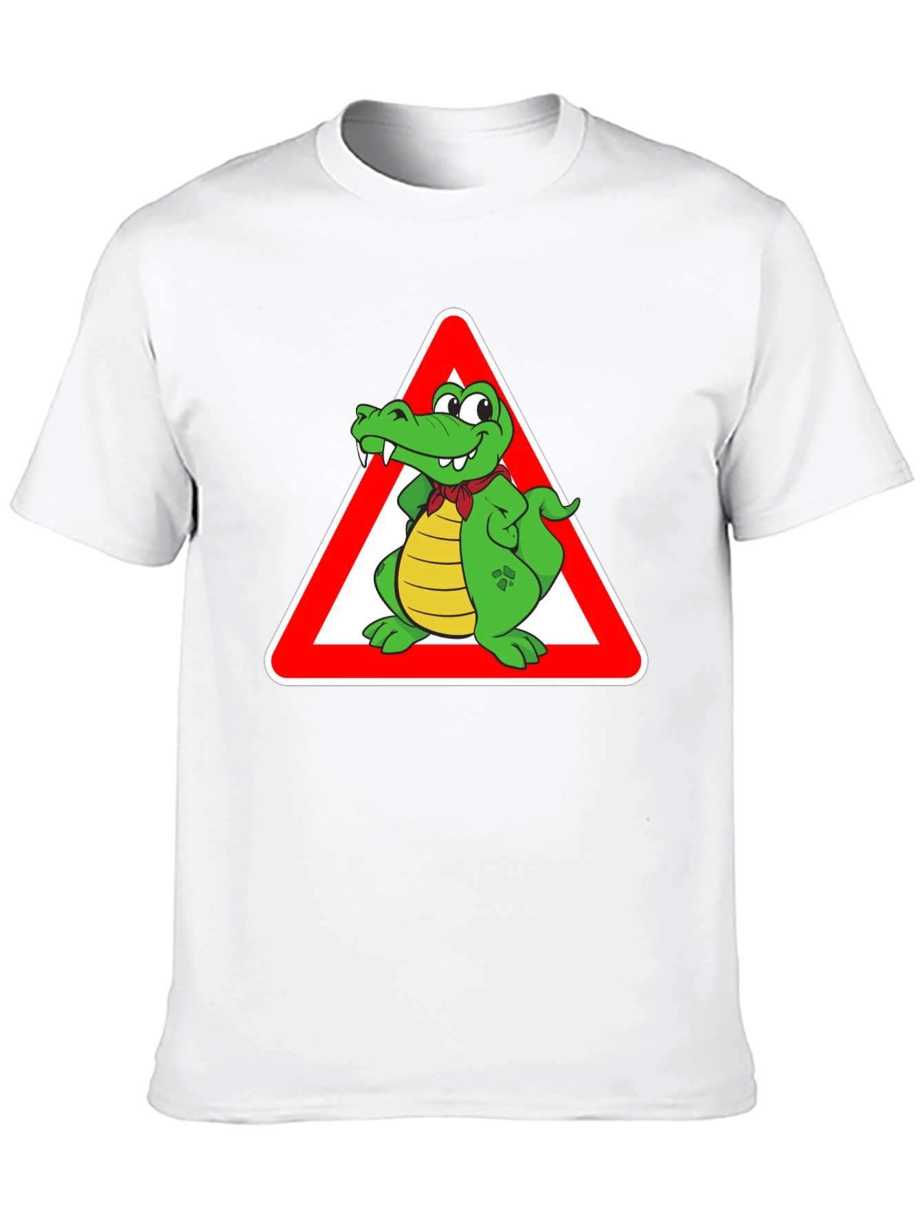 Cartoon Alligator Warning T-Shirt