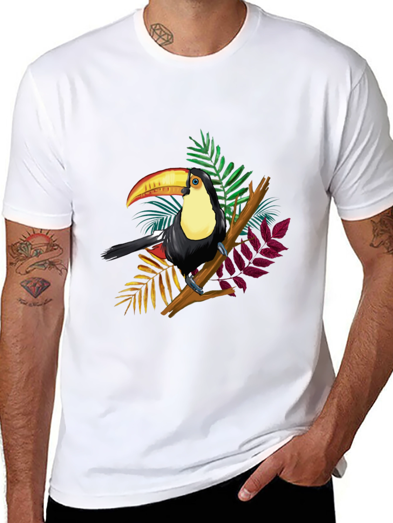 Toucan Graphic Black T-Shirt