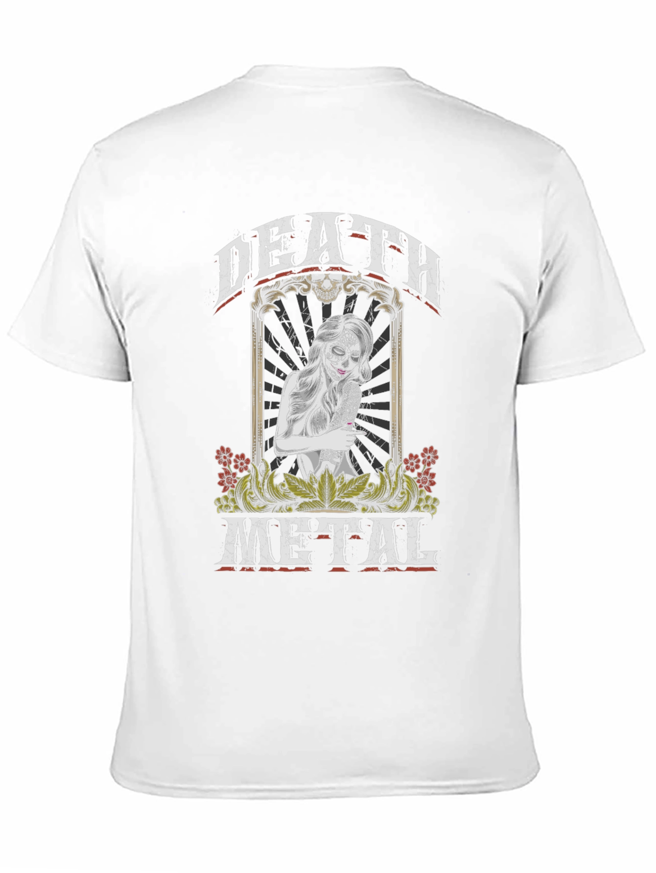 Death Metal Graphic Tee - Sugar Skull Woman T-Shirt