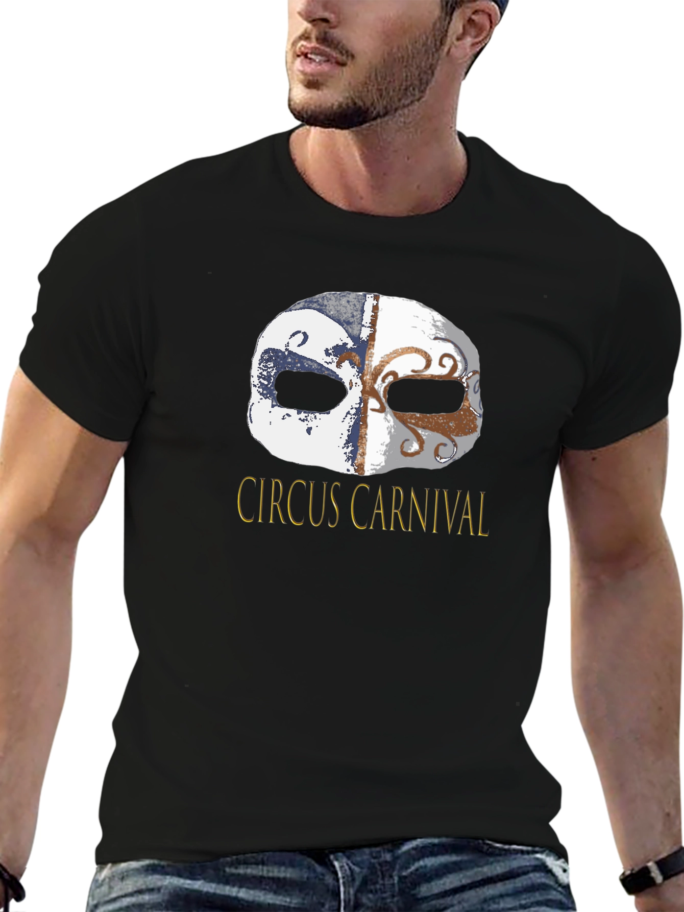 Circus Carnival Mask Graphic Tee -  Unisex