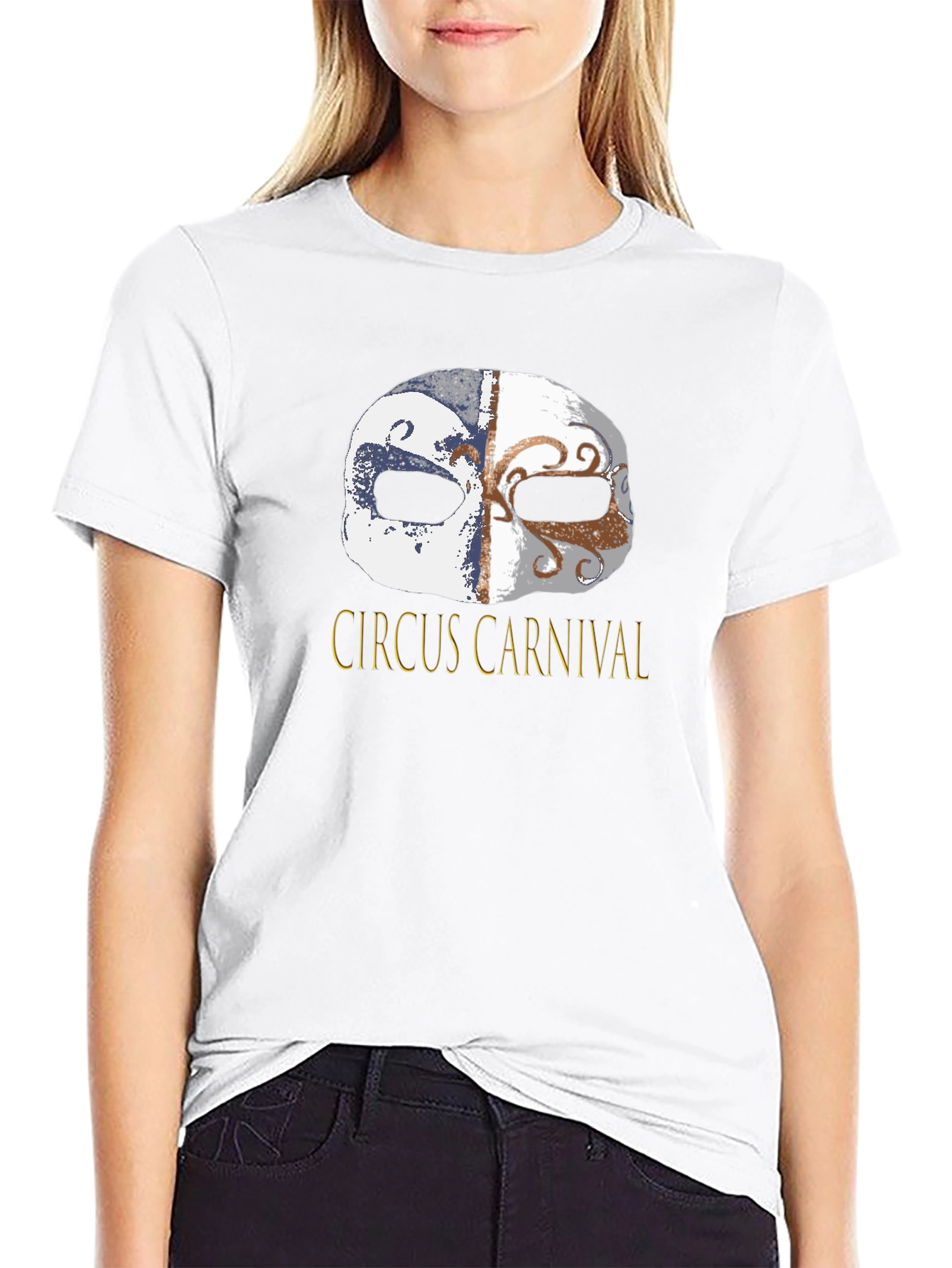 Circus Carnival Mask Graphic Tee -  Unisex