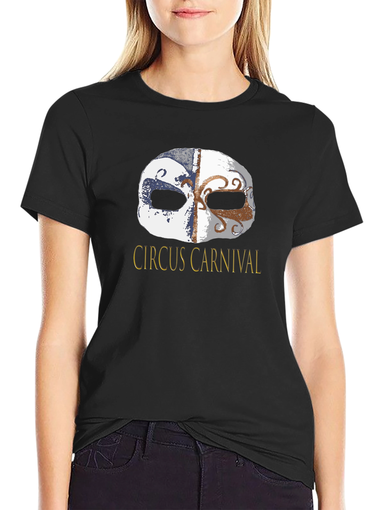 Circus Carnival Mask Graphic Tee -  Unisex