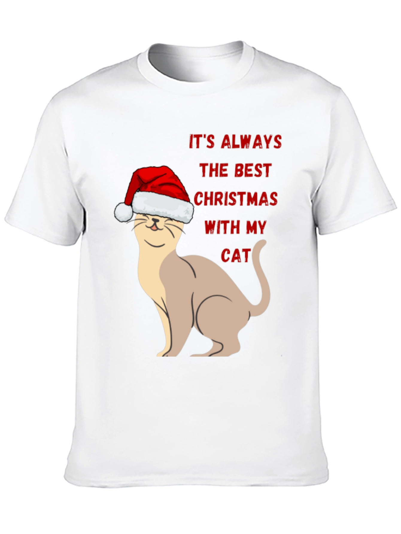 Festive Cat Christmas T-Shirt