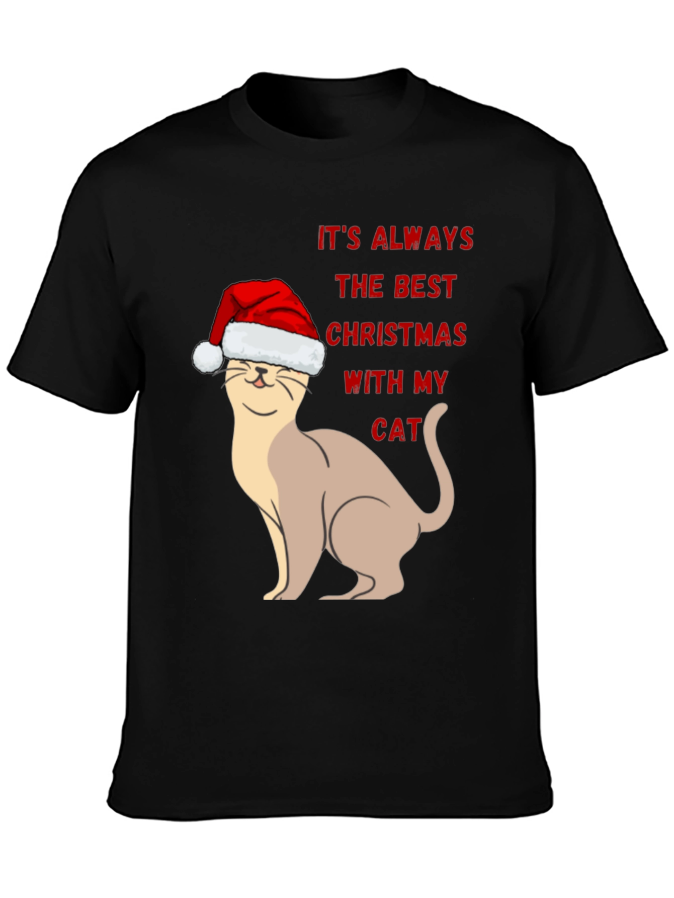 Festive Cat Christmas T-Shirt