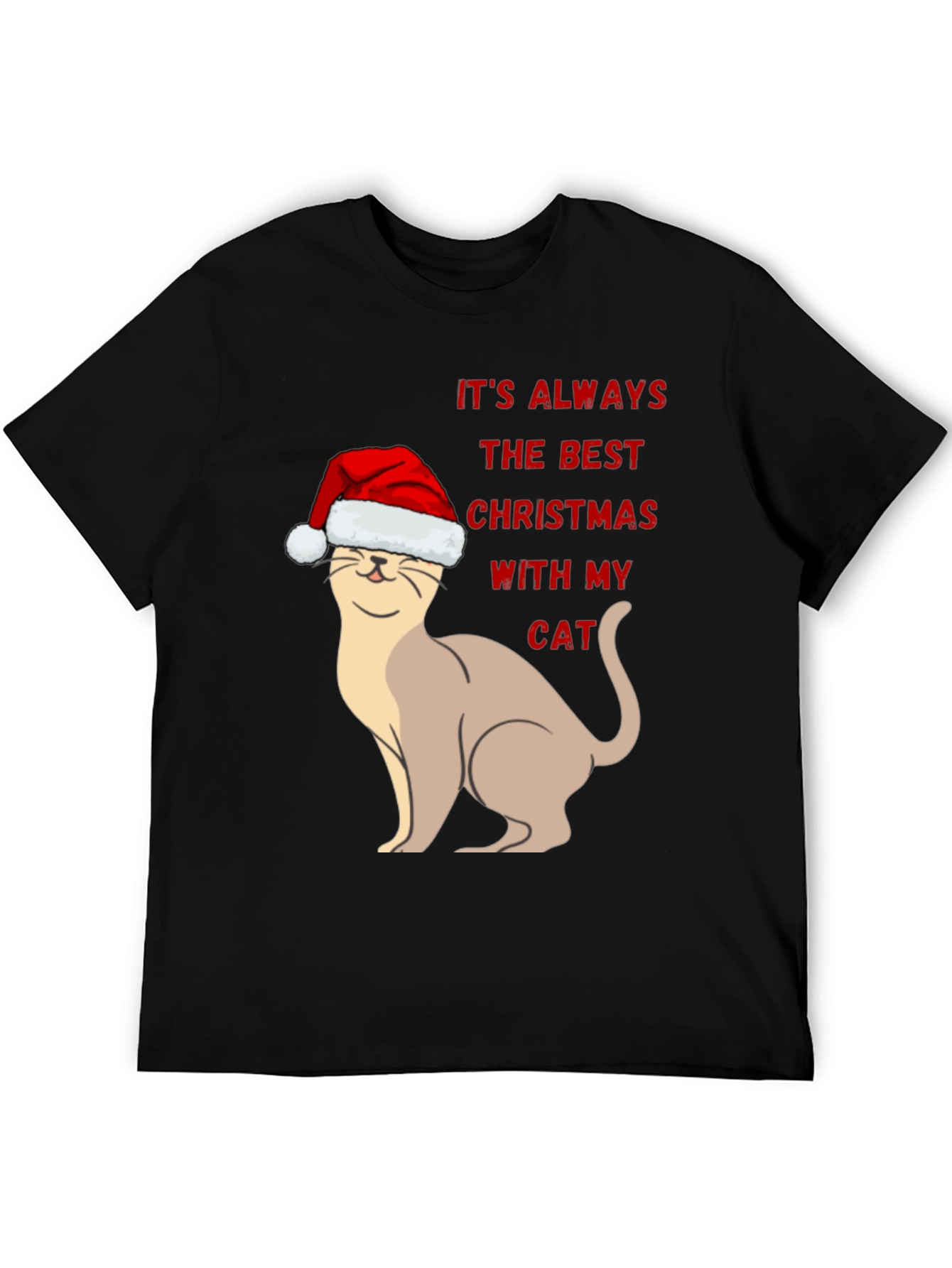 Festive Cat Christmas T-Shirt