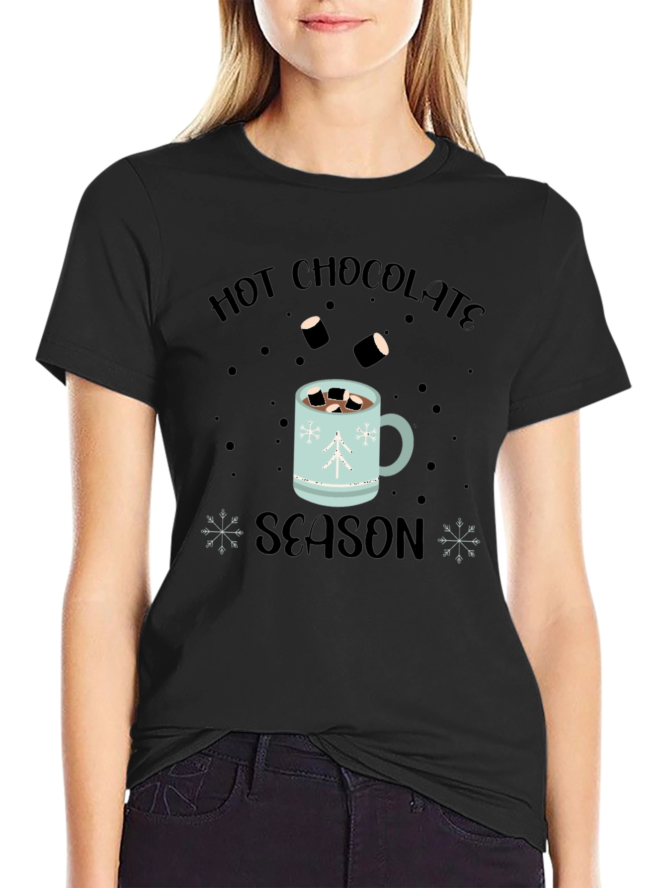 Hot Chocolate Season Black T-Shirt