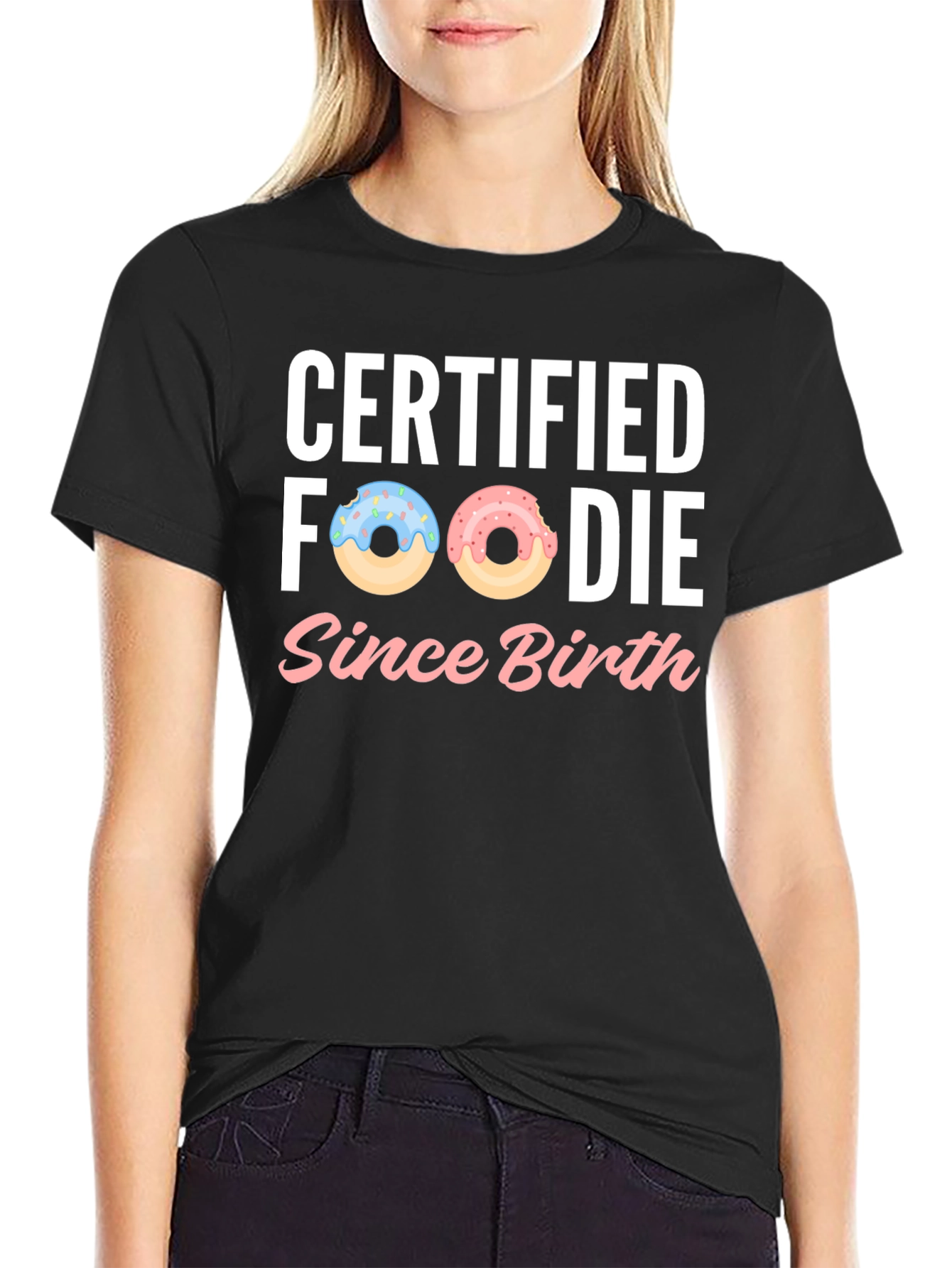 Certified Foodie Since Birth Donut Graphic Tee