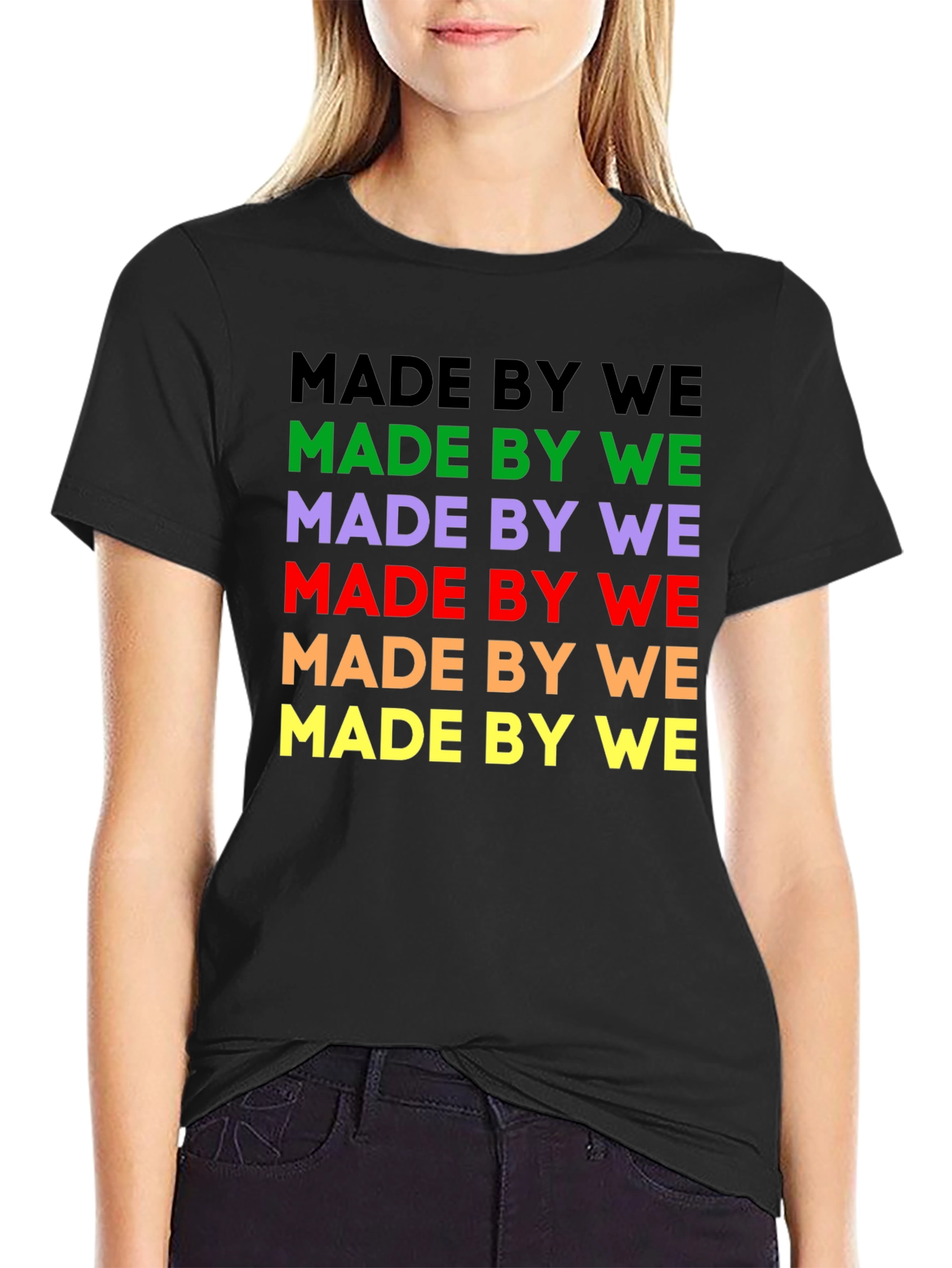 Made By We Graphic Tee - Black Cotton T-Shirt