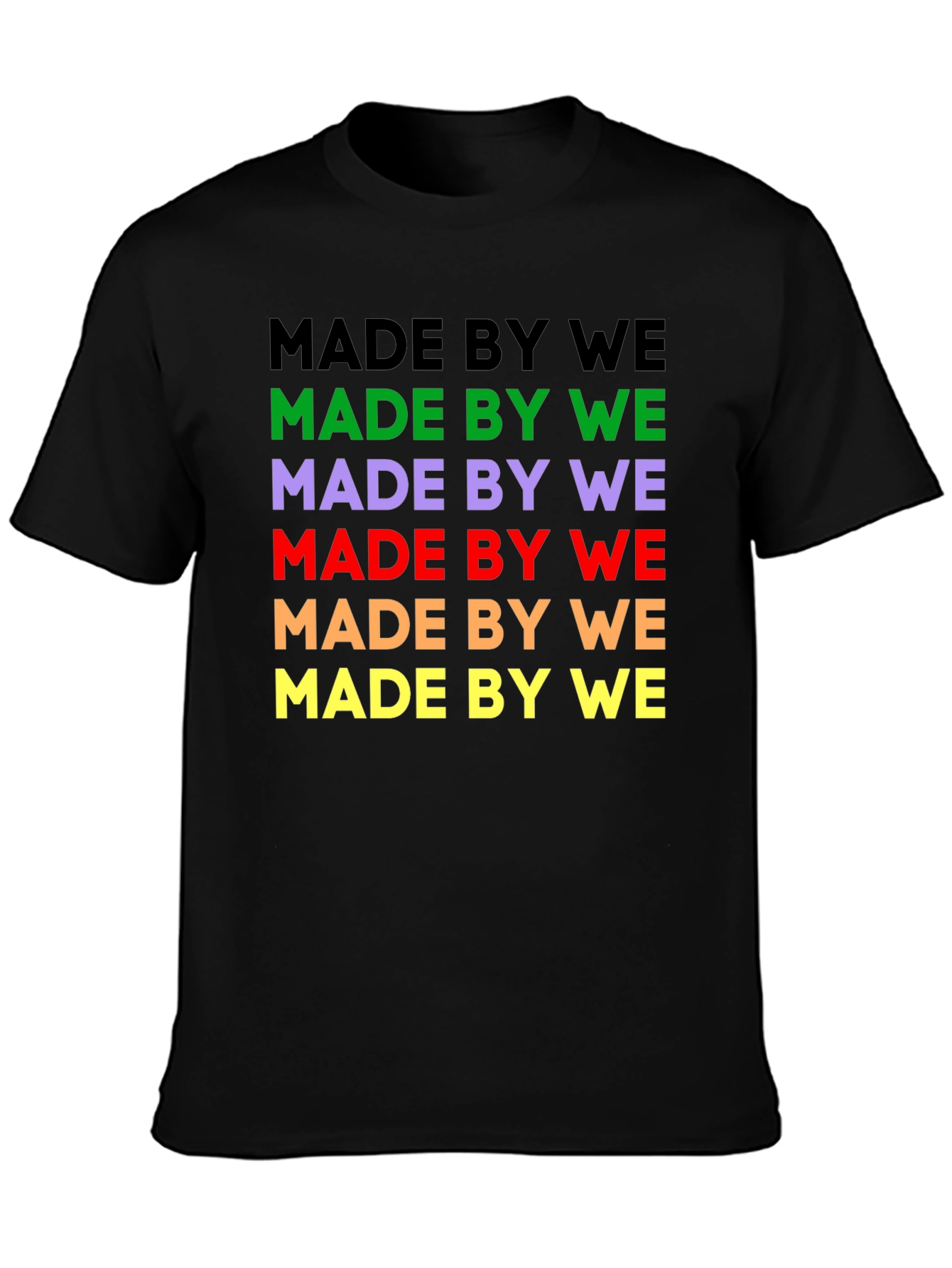 Made By We Graphic Tee - Black Cotton T-Shirt