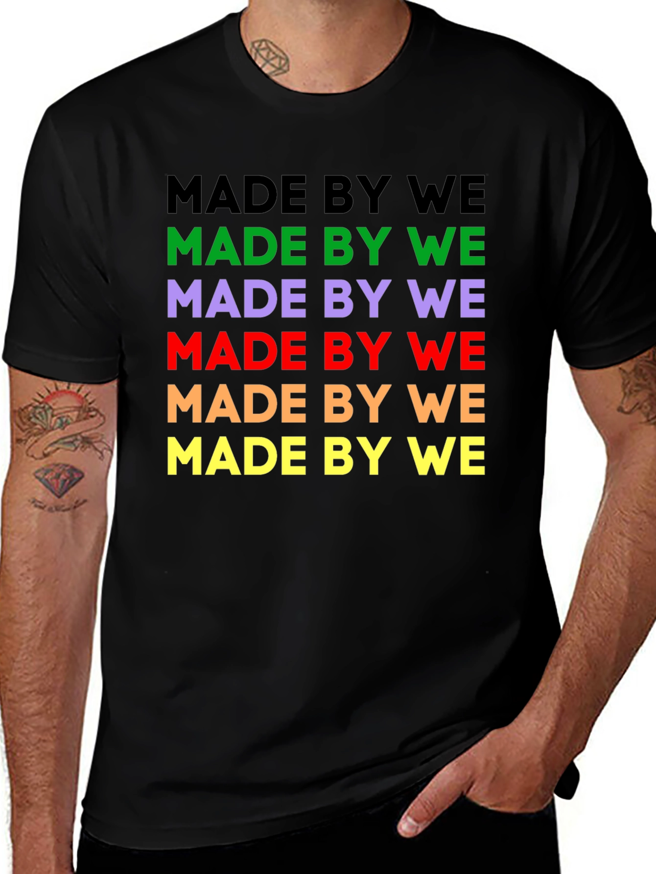 Made By We Graphic Tee - Black Cotton T-Shirt