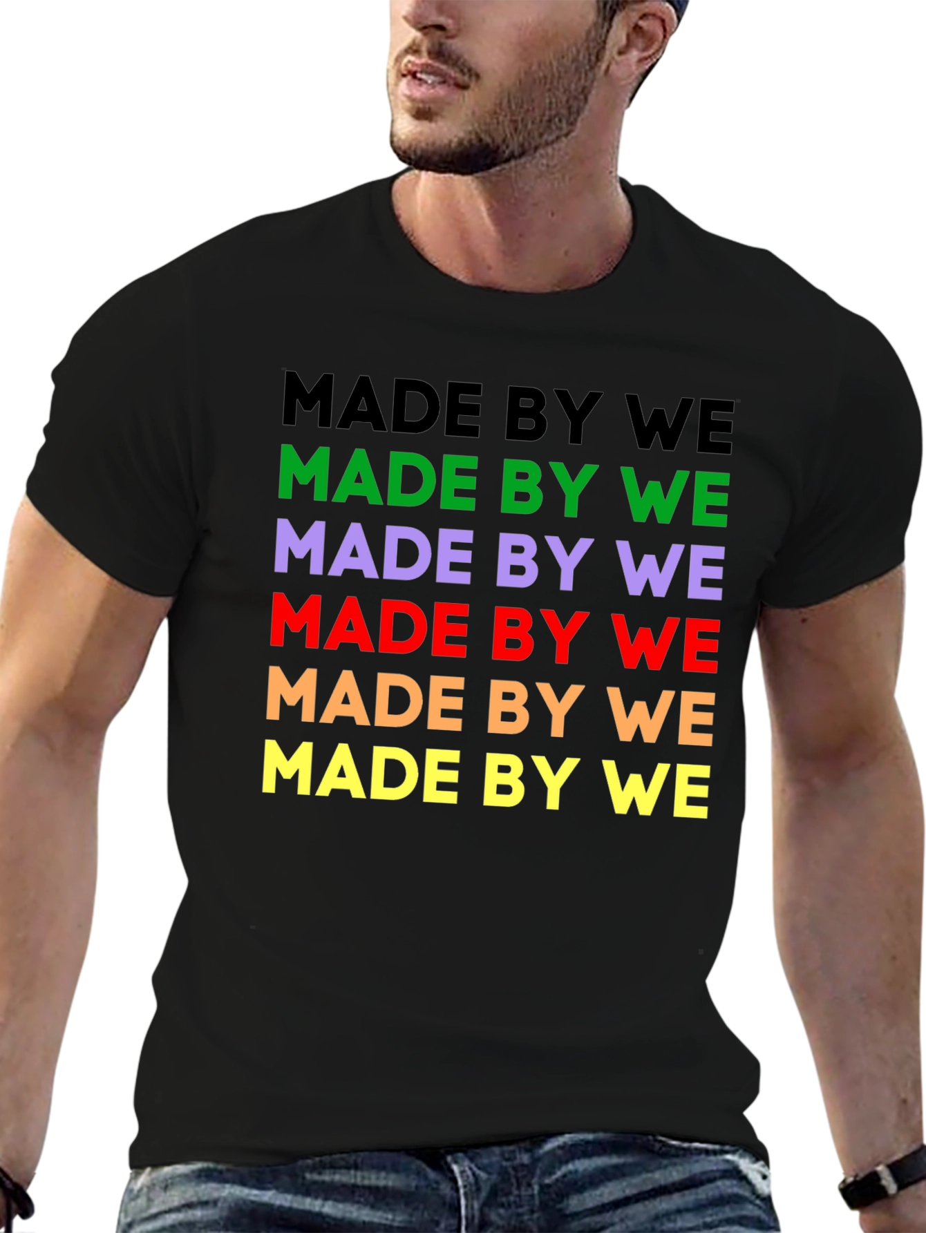Made By We Graphic Tee - Black Cotton T-Shirt