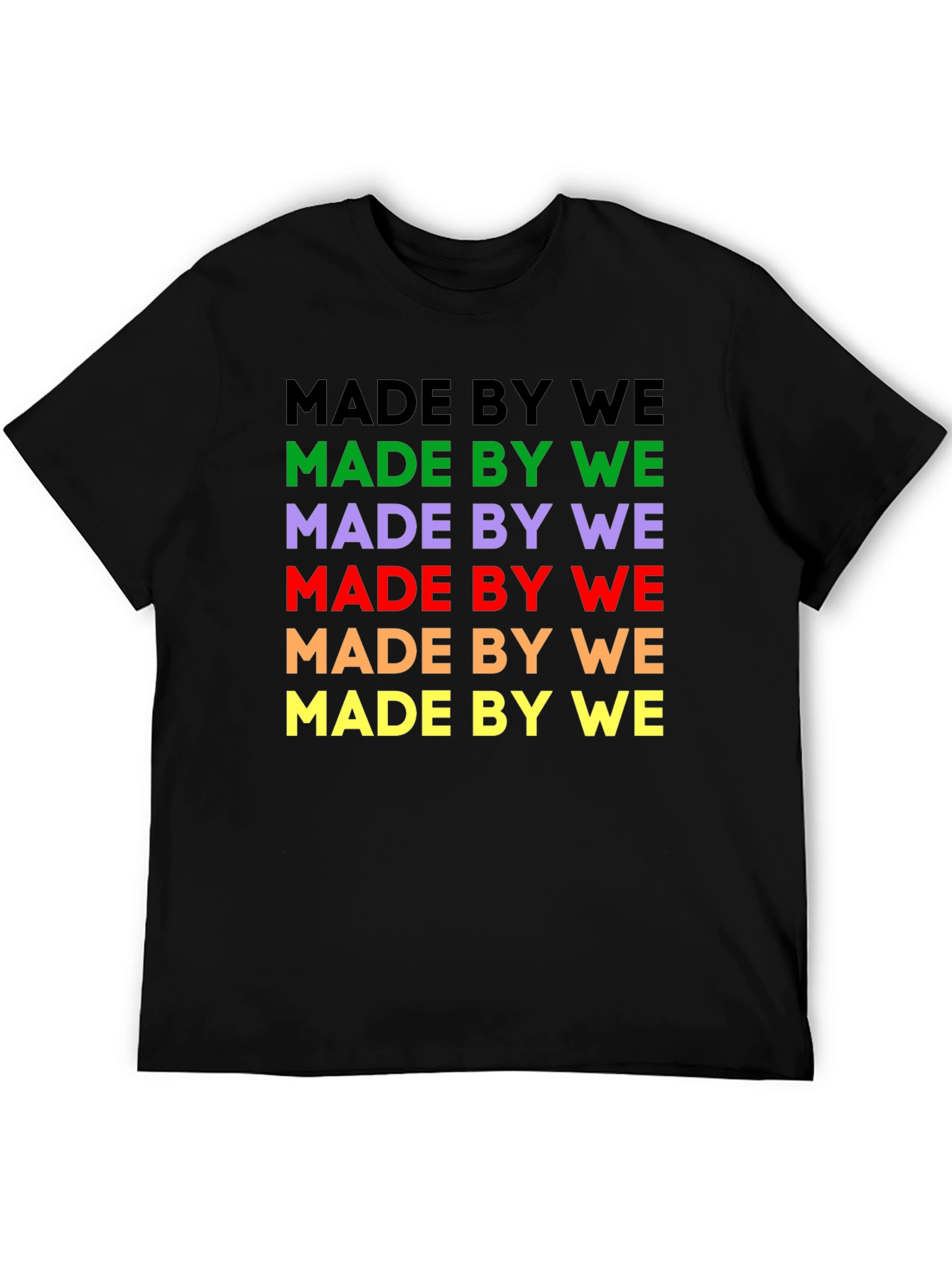 Made By We Graphic Tee - Black Cotton T-Shirt