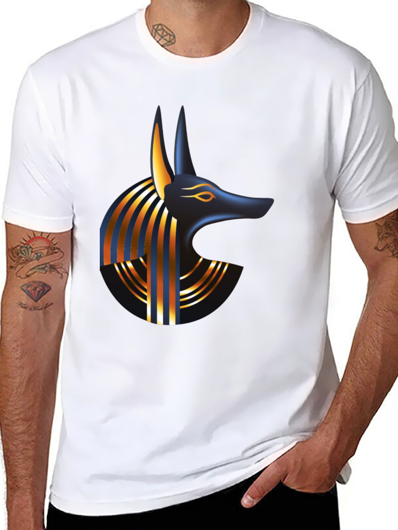 Anubis Graphic Tee - Egyptian God Design