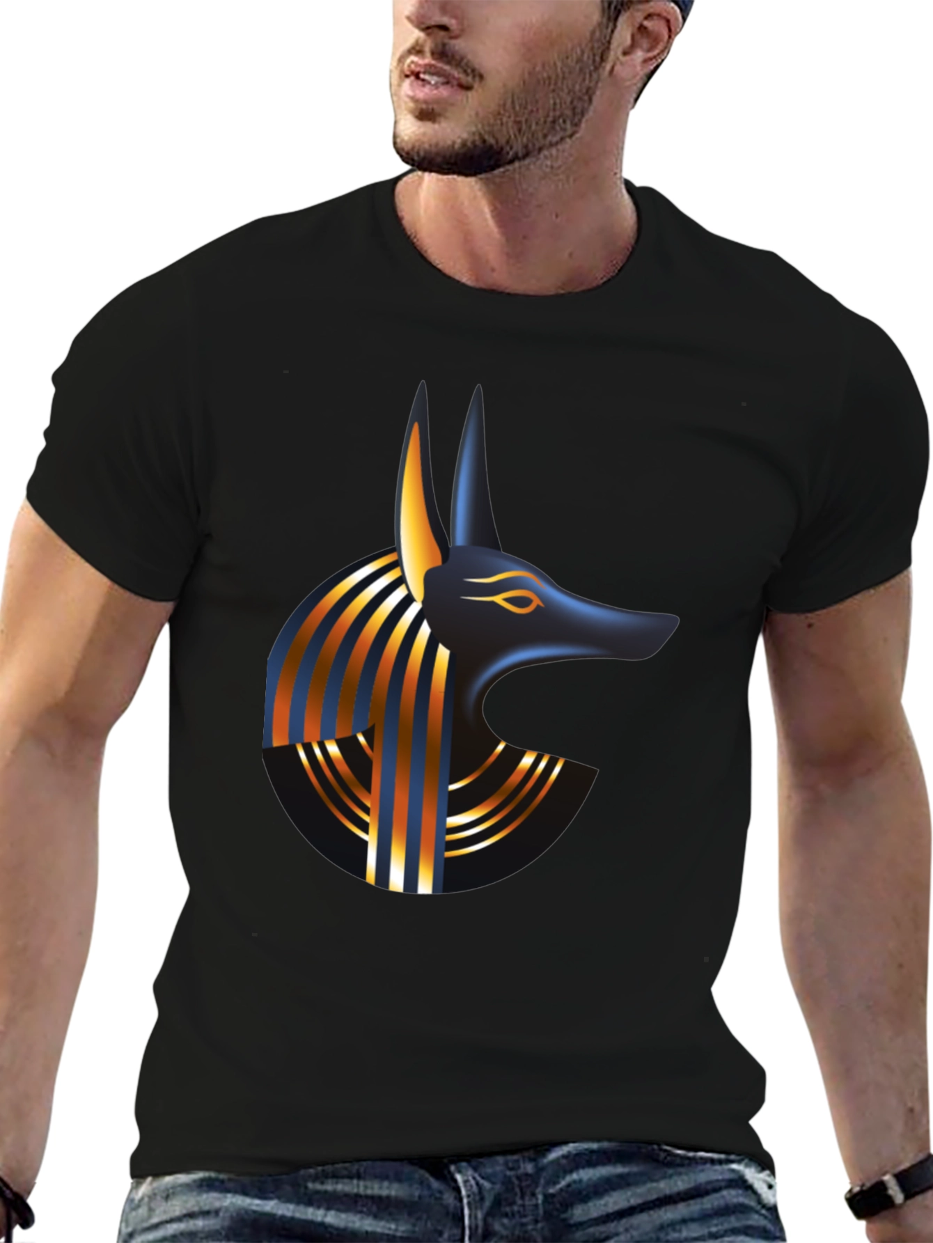 Anubis Graphic Tee - Egyptian God Design
