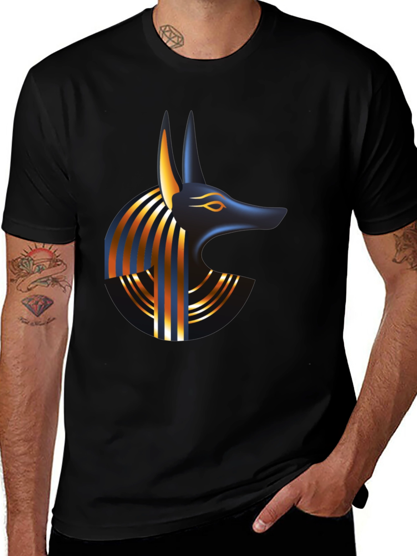 Anubis Graphic Tee - Egyptian God Design