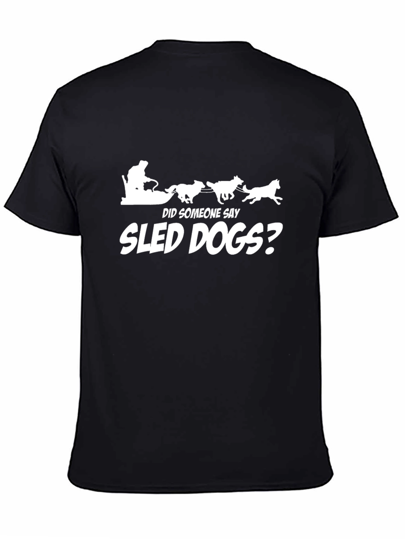 Sled Dogs? Graphic T-Shirt - Black Canine Adventure