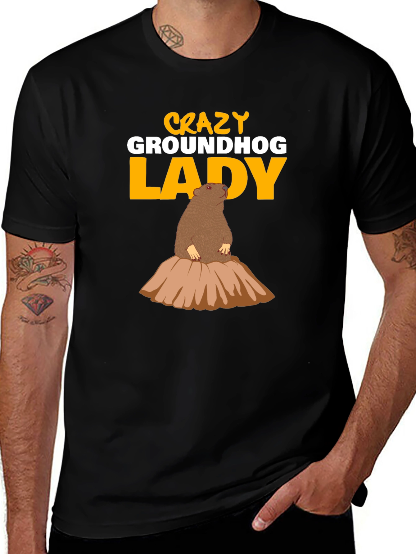 Crazy Groundhog Lady T-Shirt