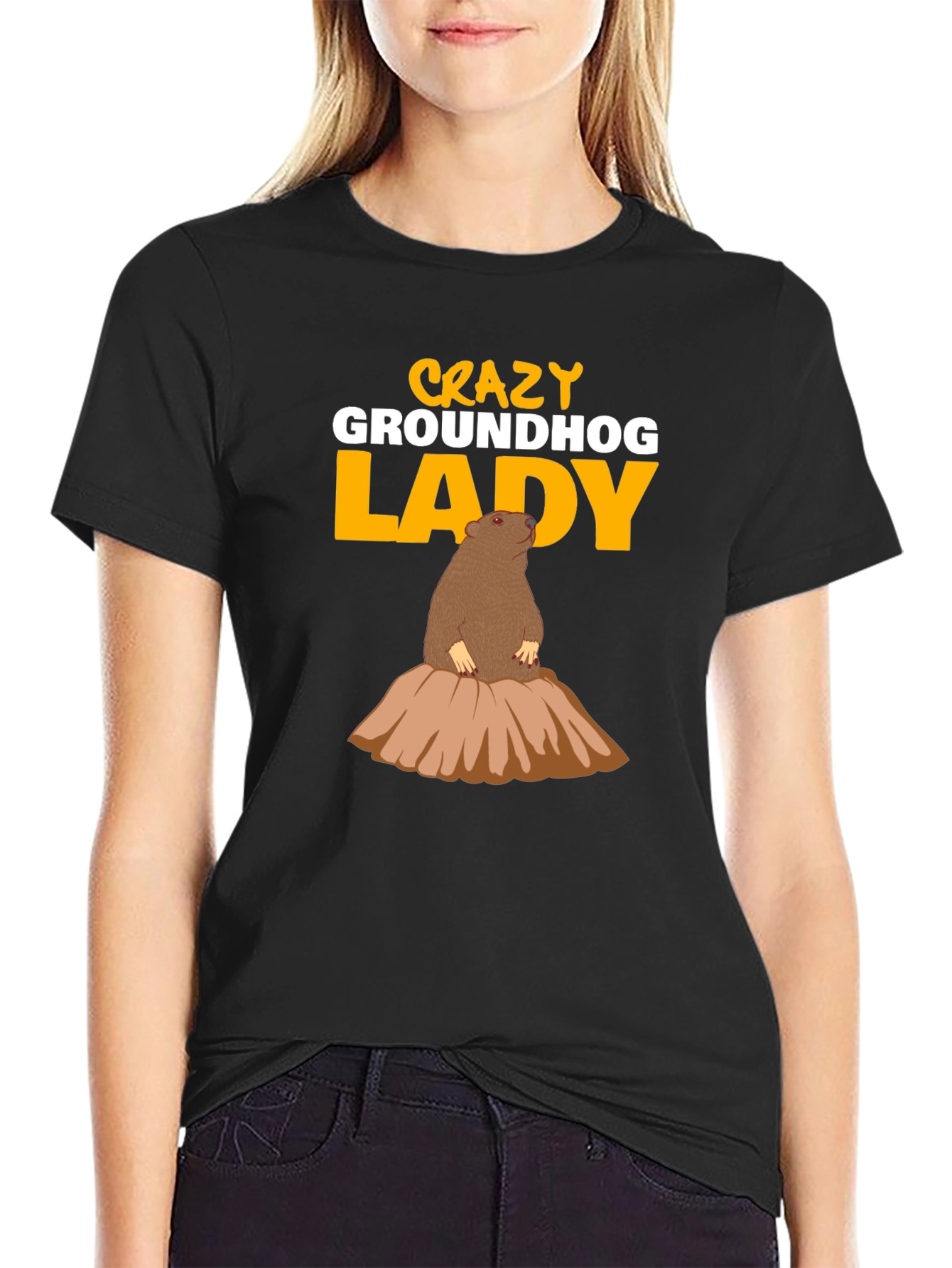 Crazy Groundhog Lady T-Shirt