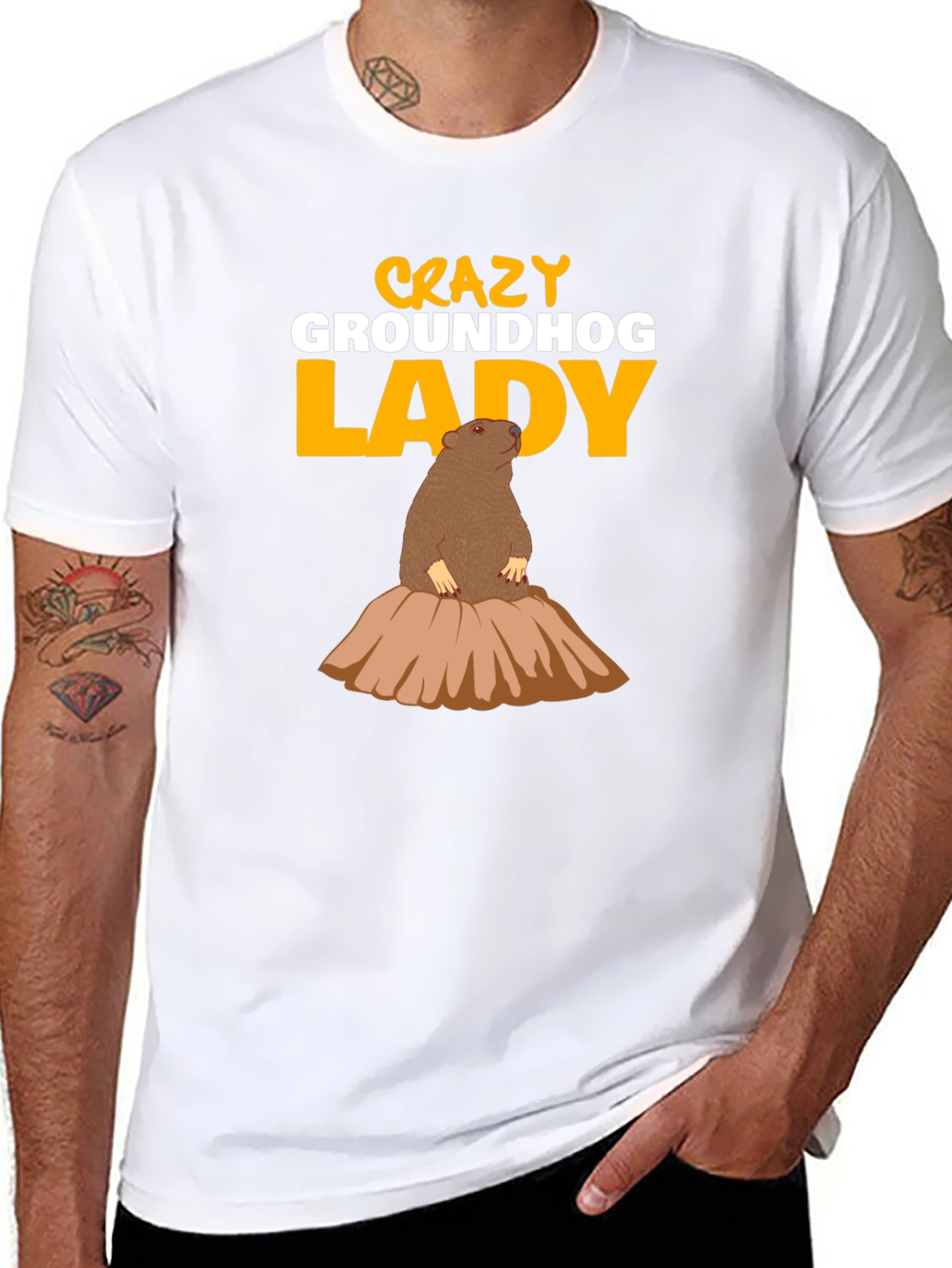 Crazy Groundhog Lady T-Shirt