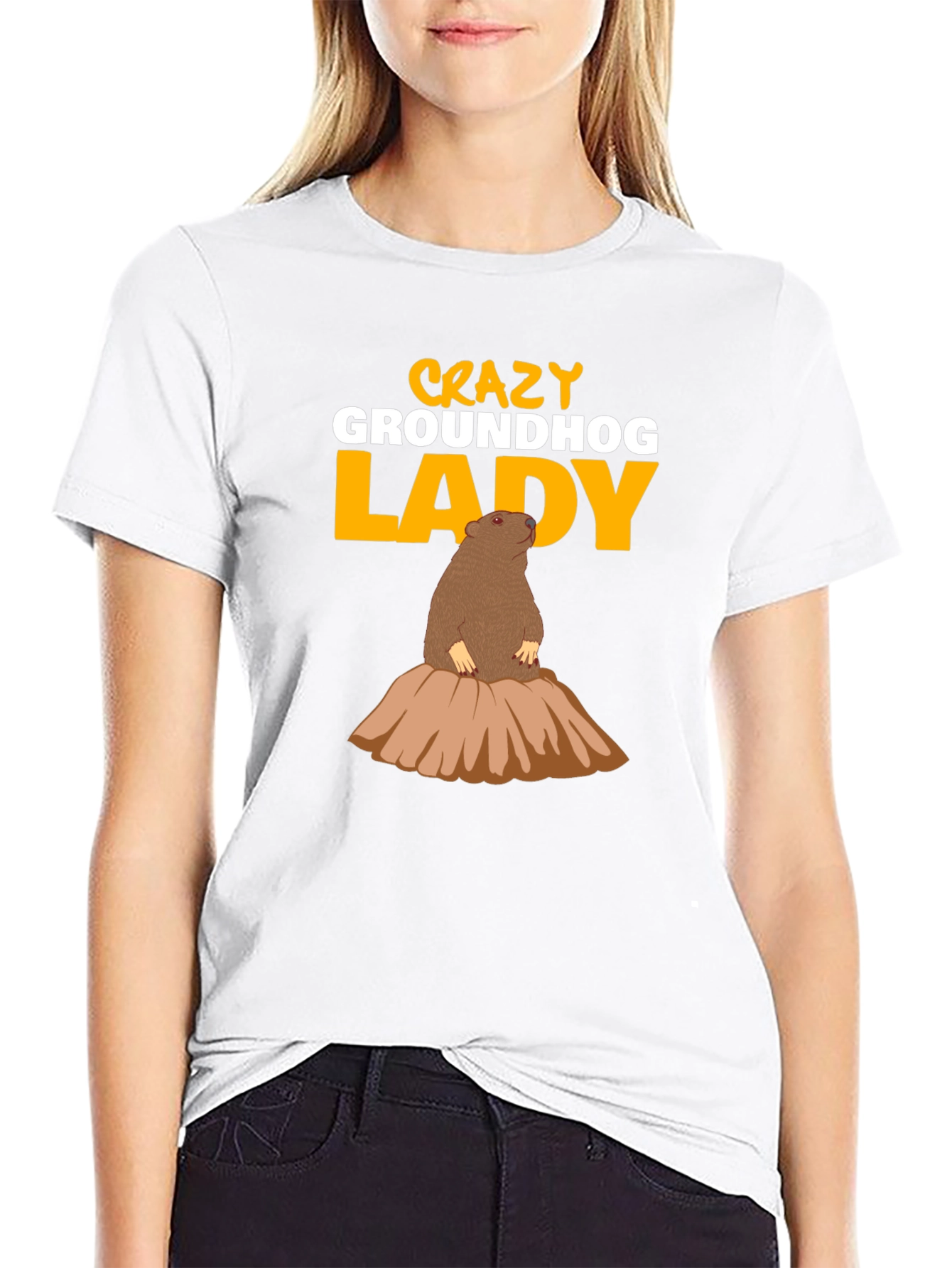 Crazy Groundhog Lady T-Shirt