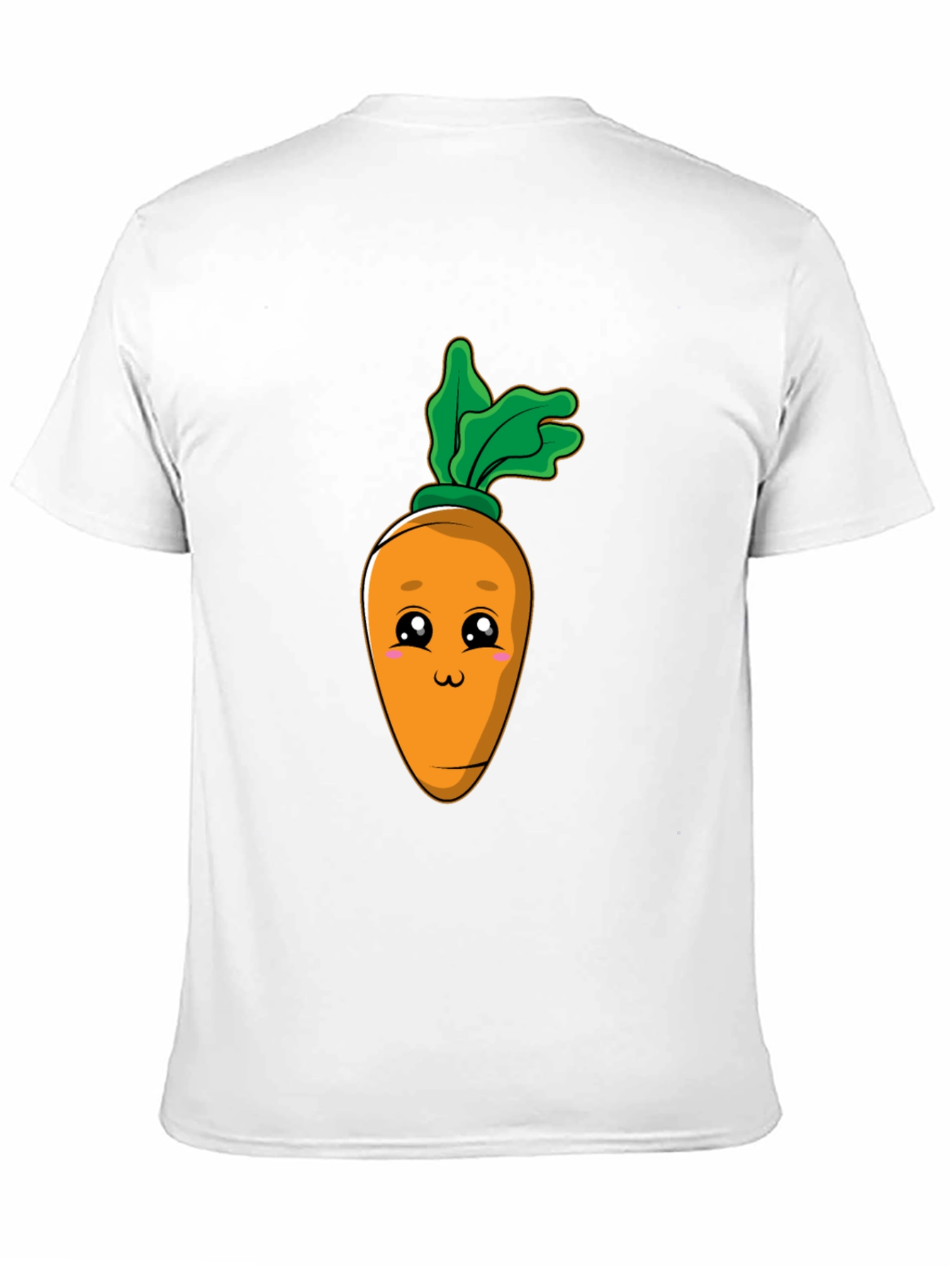 Cute Carrot Graphic Tee - Black Cotton Blend T-Shirt
