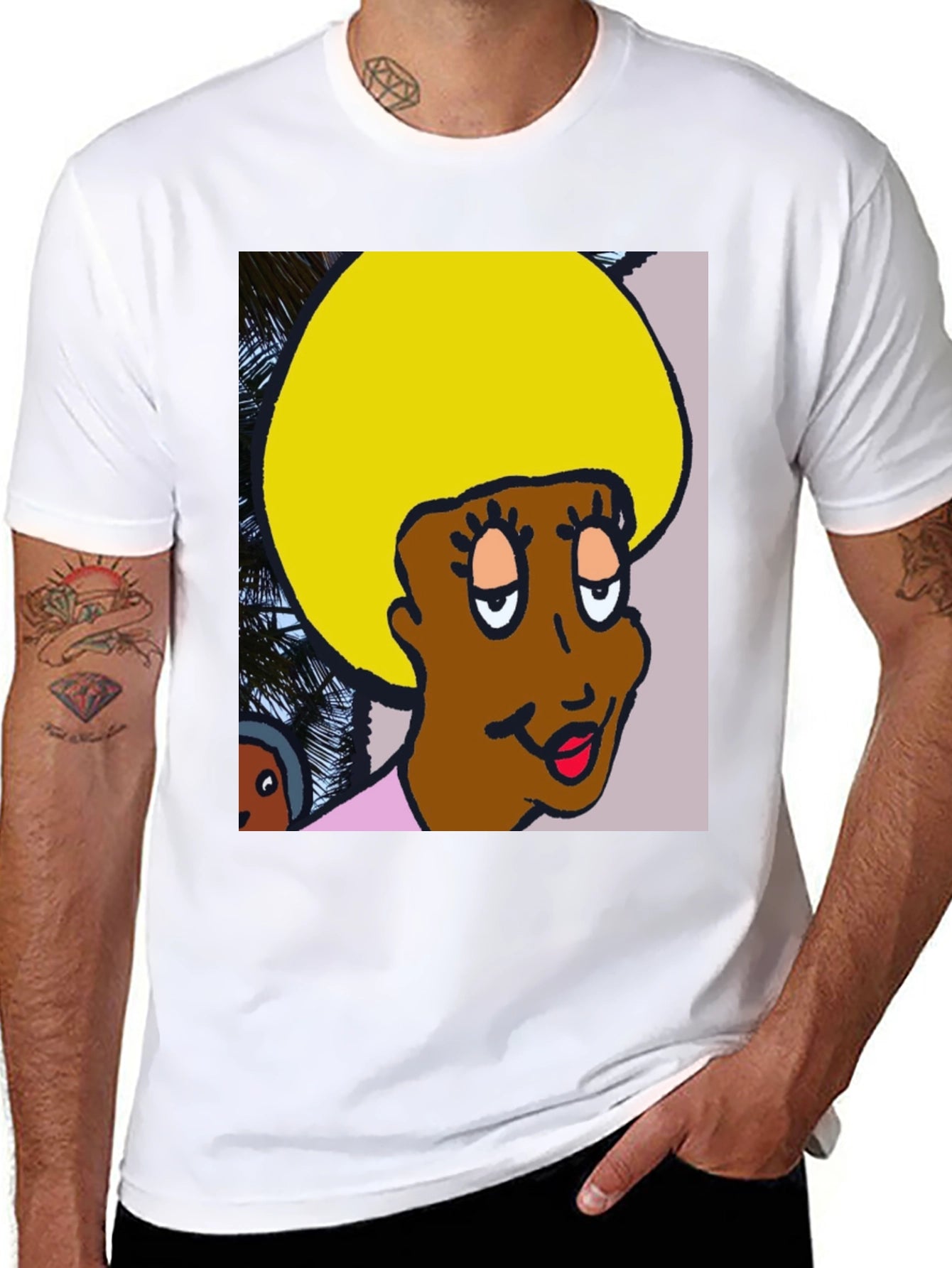 Retro Cartoon Afro T-Shirt