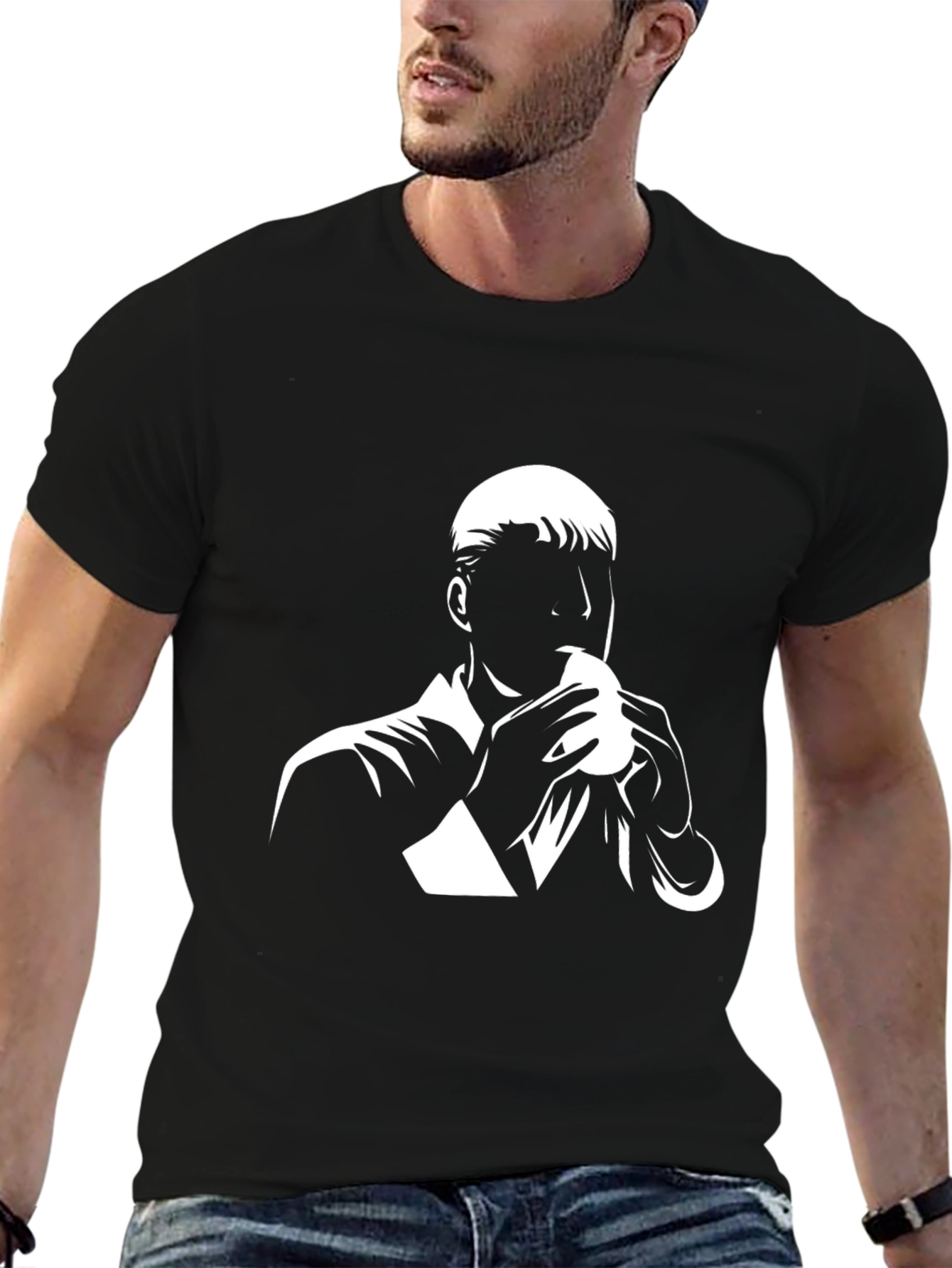 Graphic Tee: Man Eating Sandwich