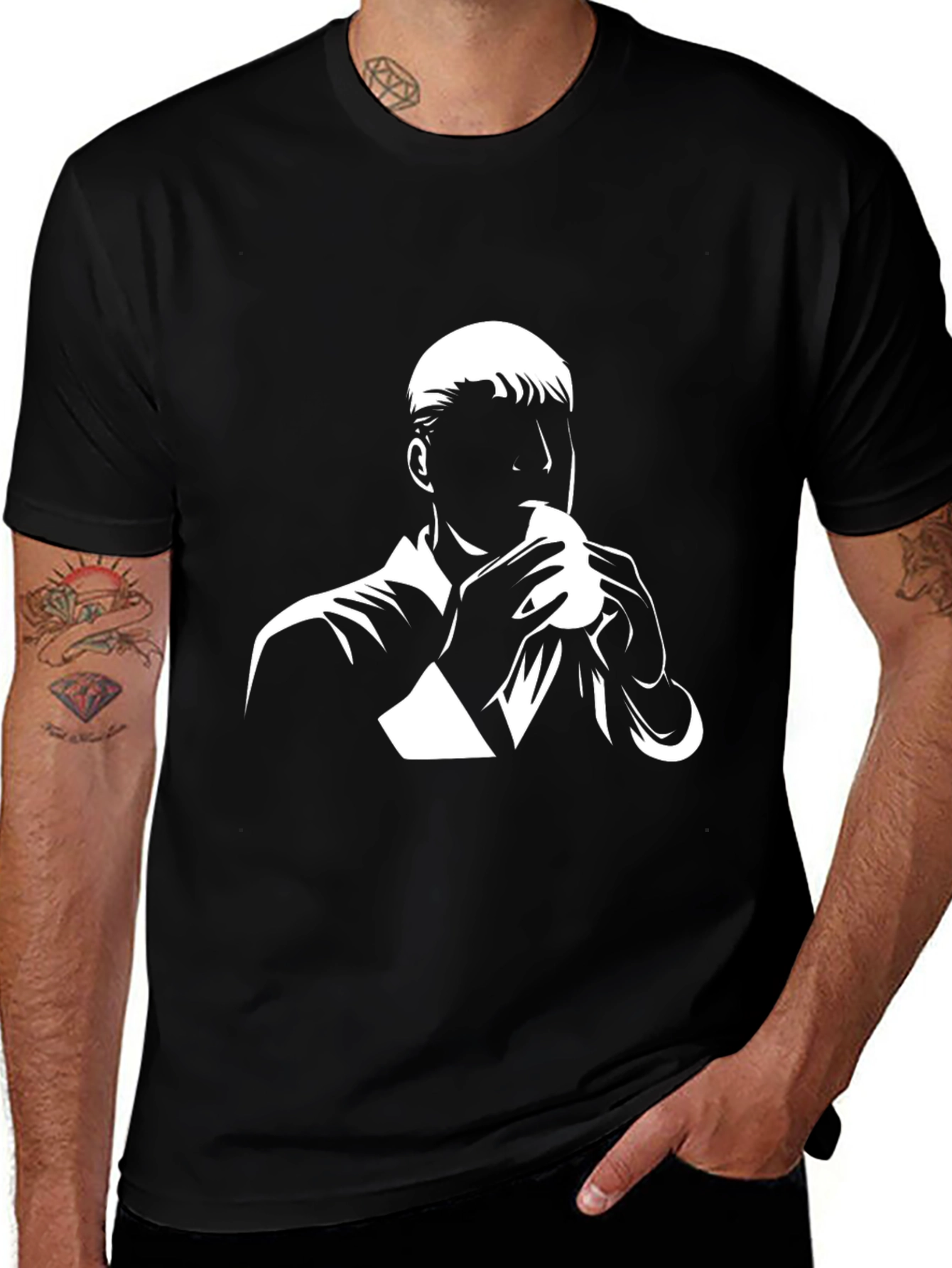 Graphic Tee: Man Eating Sandwich