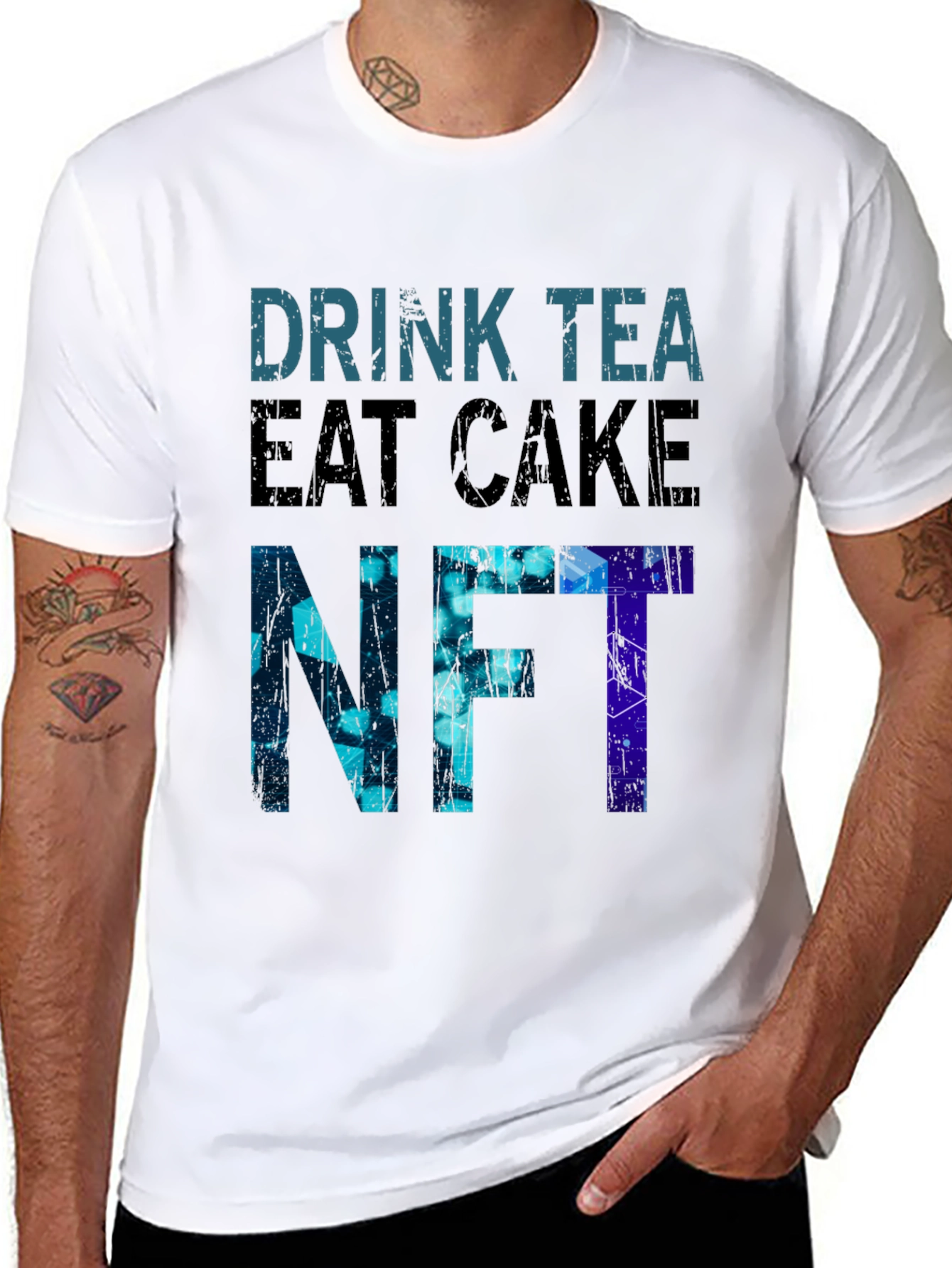 Drink Tea Eat Cake NFT Graphic T-Shirt