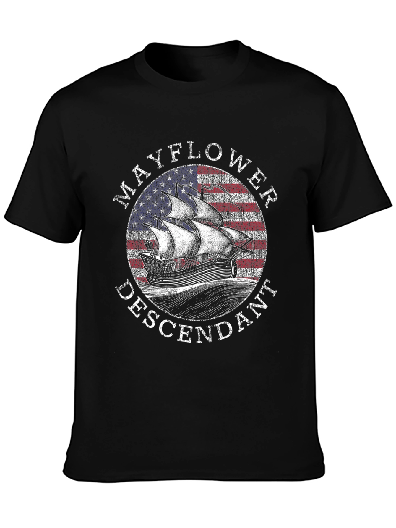 Mayflower Descendant Graphic T-Shirt